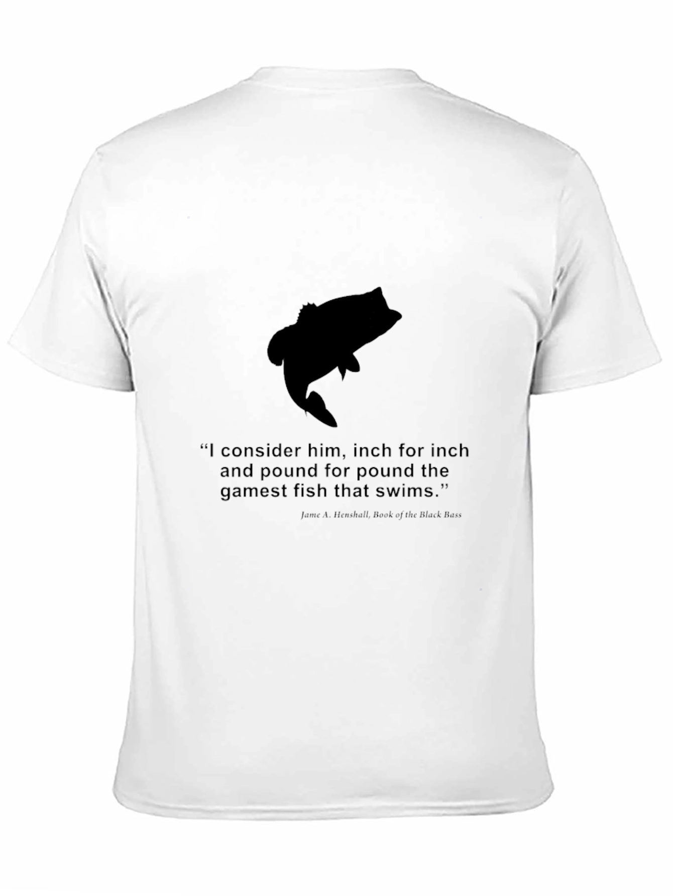 Bass Fishing Quote Graphic Tee - Black