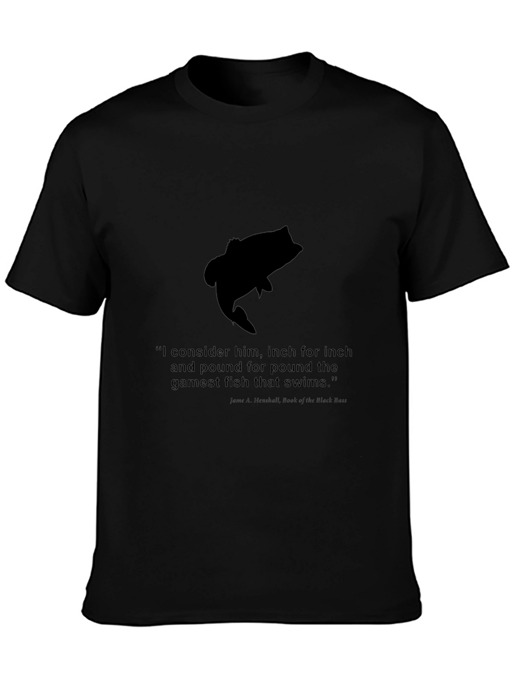 Bass Fishing Quote Graphic Tee - Black