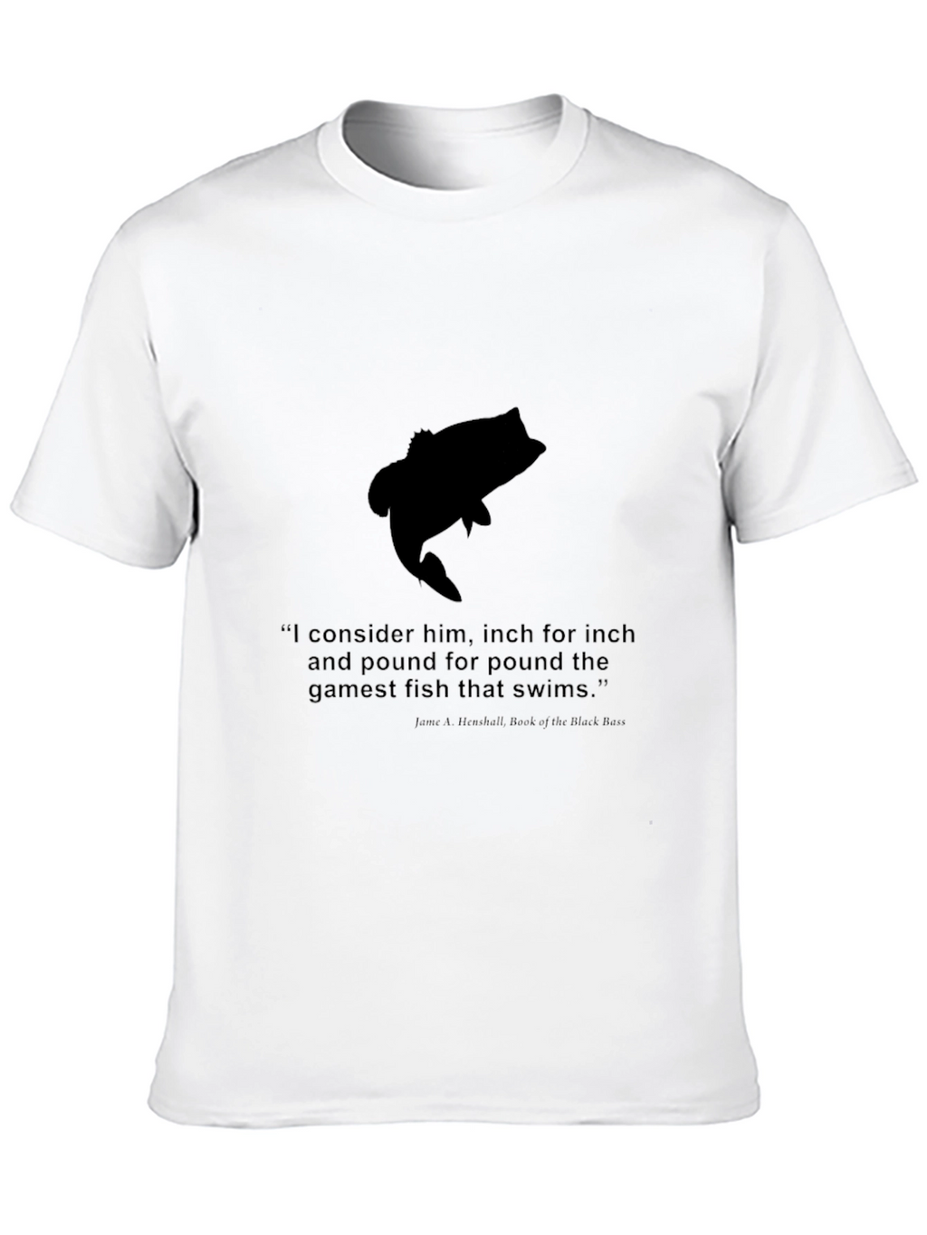 Bass Fishing Quote Graphic Tee - Black