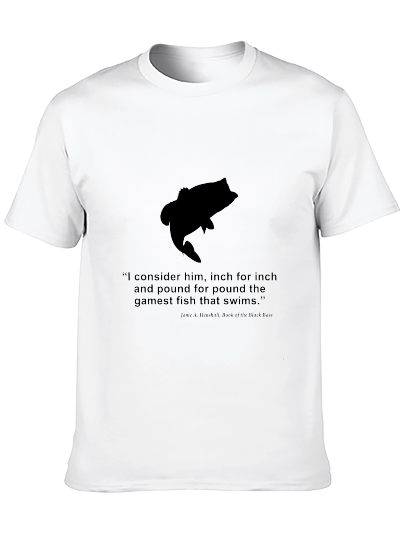 Bass Fishing Quote Graphic Tee - Black