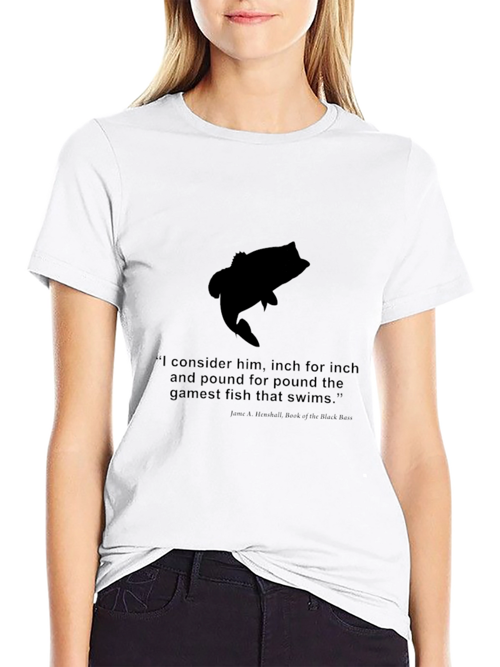Bass Fishing Quote Graphic Tee - Black