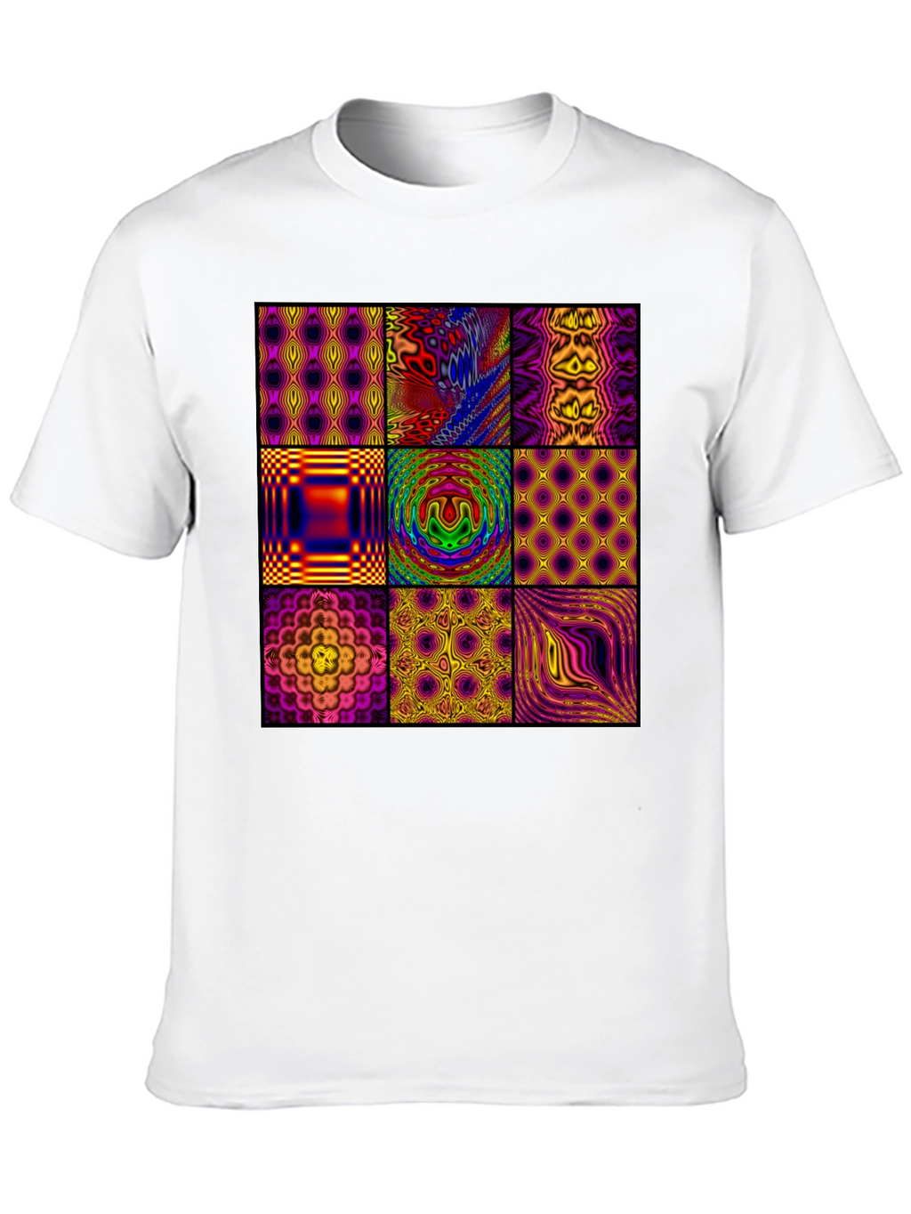 Abstract Pattern Graphic Tee - Mens Black T-Shirt