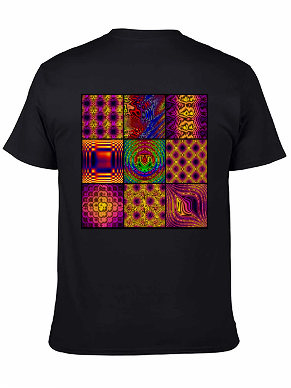 Abstract Pattern Graphic Tee - Mens Black T-Shirt