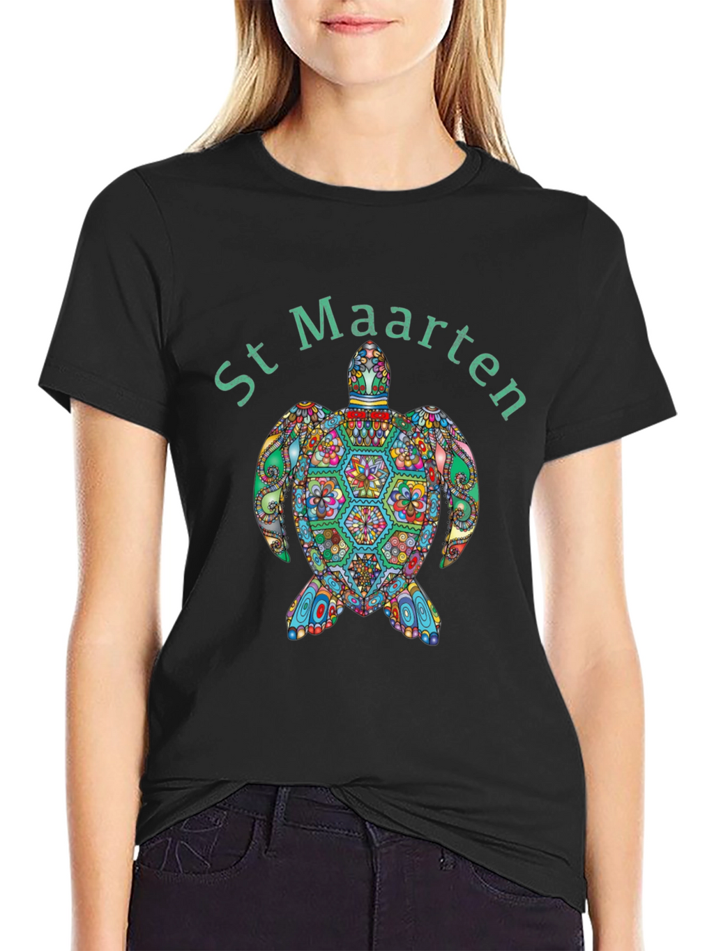 St Maarten Turtle Graphic T-Shirt