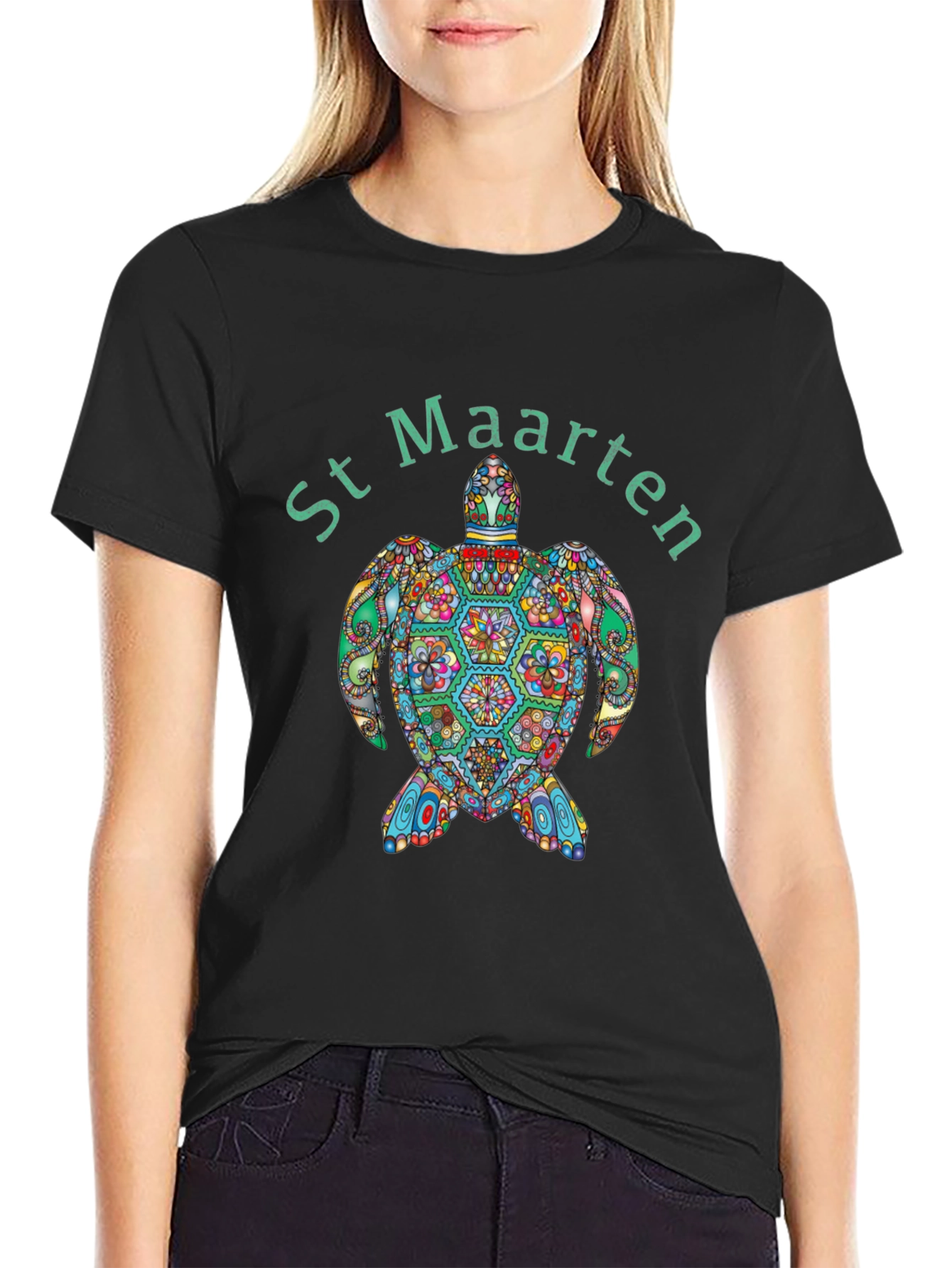 St Maarten Turtle Graphic T-Shirt
