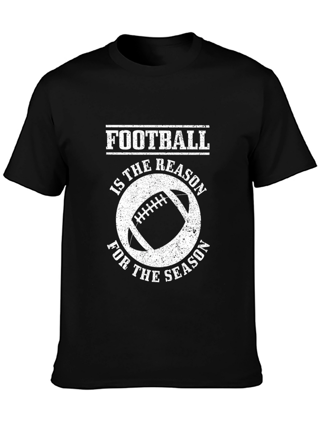 Football Season Graphic Tee - Black Cotton Shirt