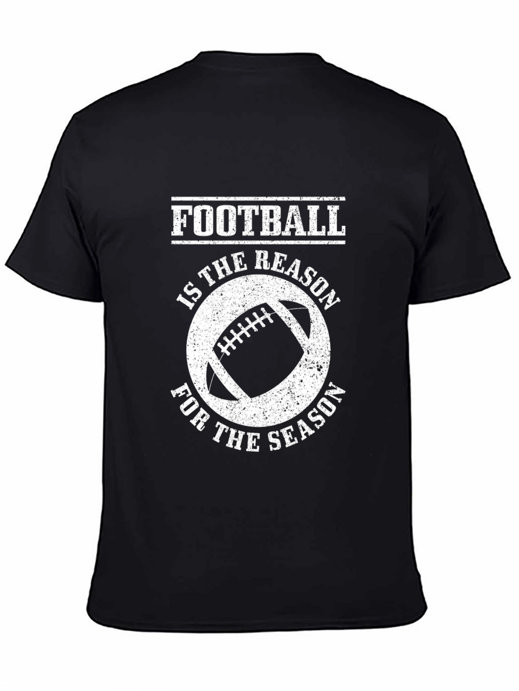 Football Season Graphic Tee - Black Cotton Shirt
