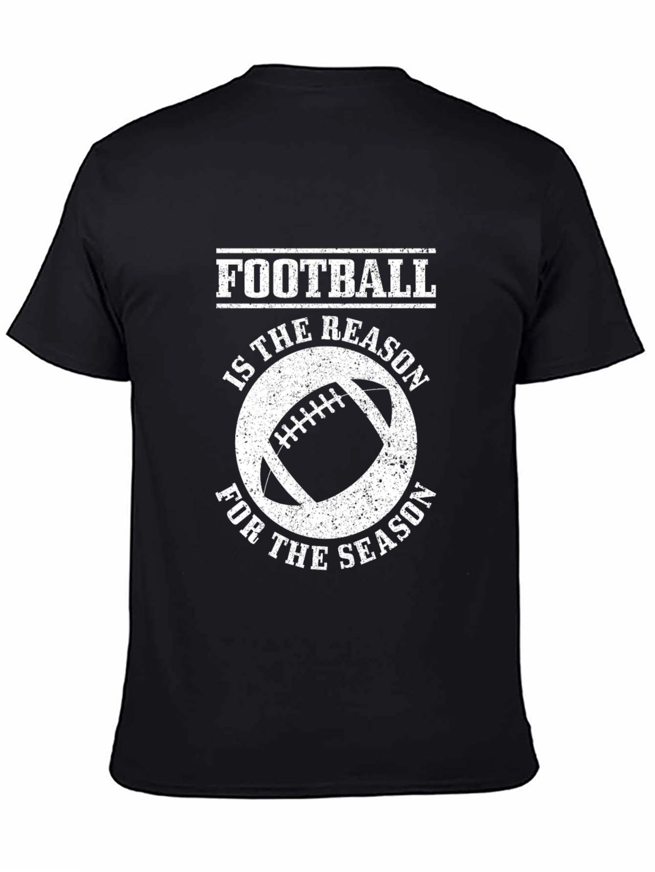 Football Season Graphic Tee - Black Cotton Shirt