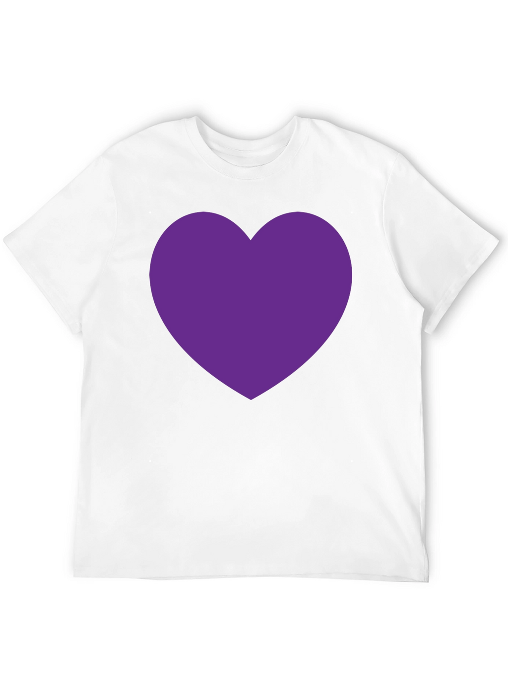 Heart Tee - Bold Purple Heart on Black