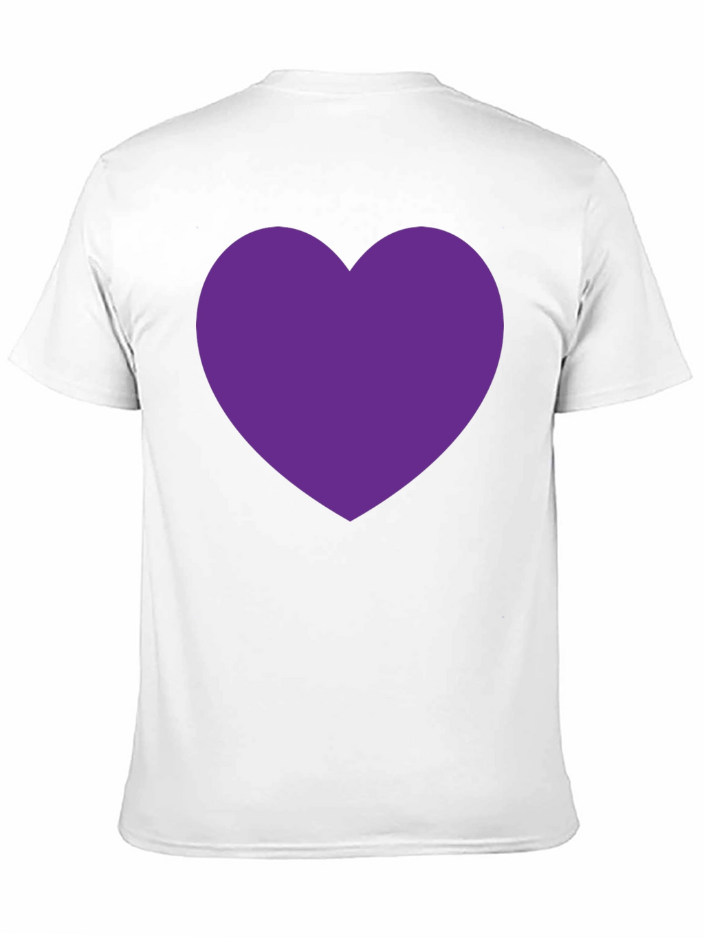 Heart Tee - Bold Purple Heart on Black