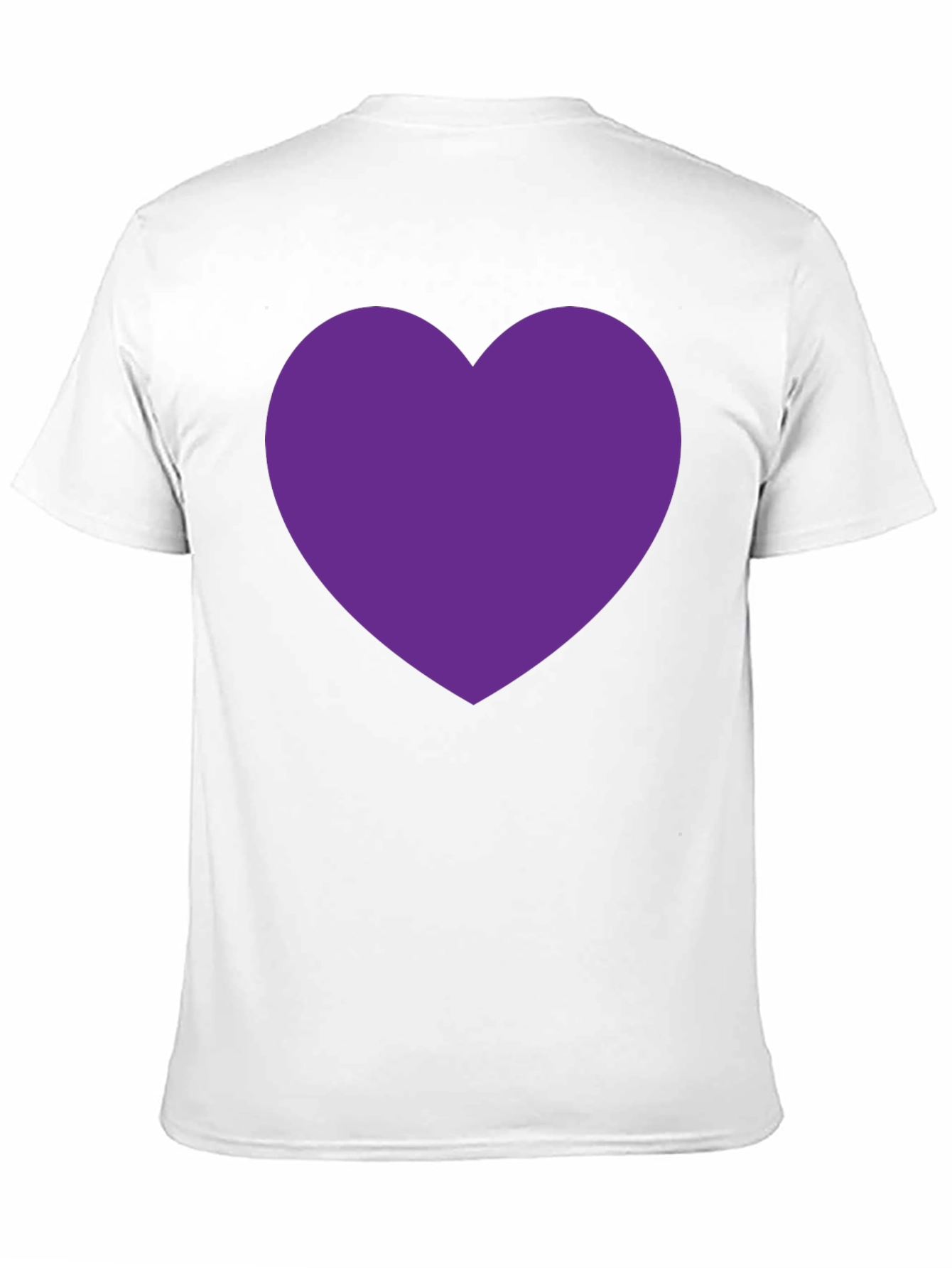 Heart Tee - Bold Purple Heart on Black