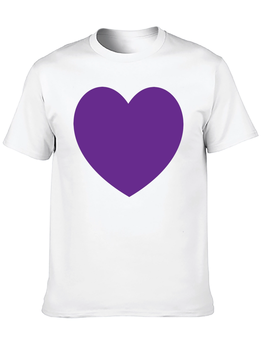 Heart Tee - Bold Purple Heart on Black