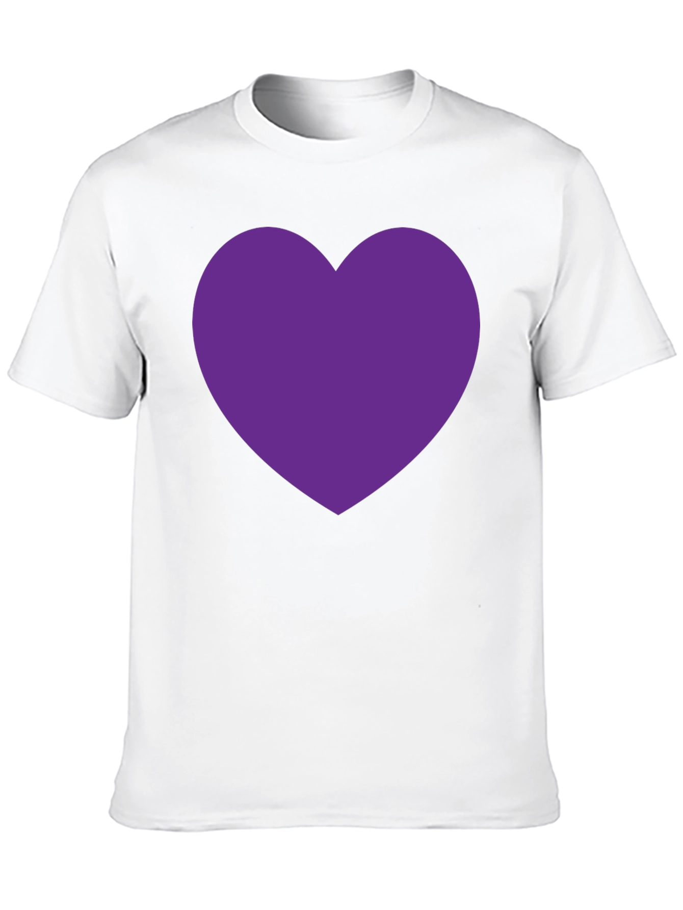 Heart Tee - Bold Purple Heart on Black