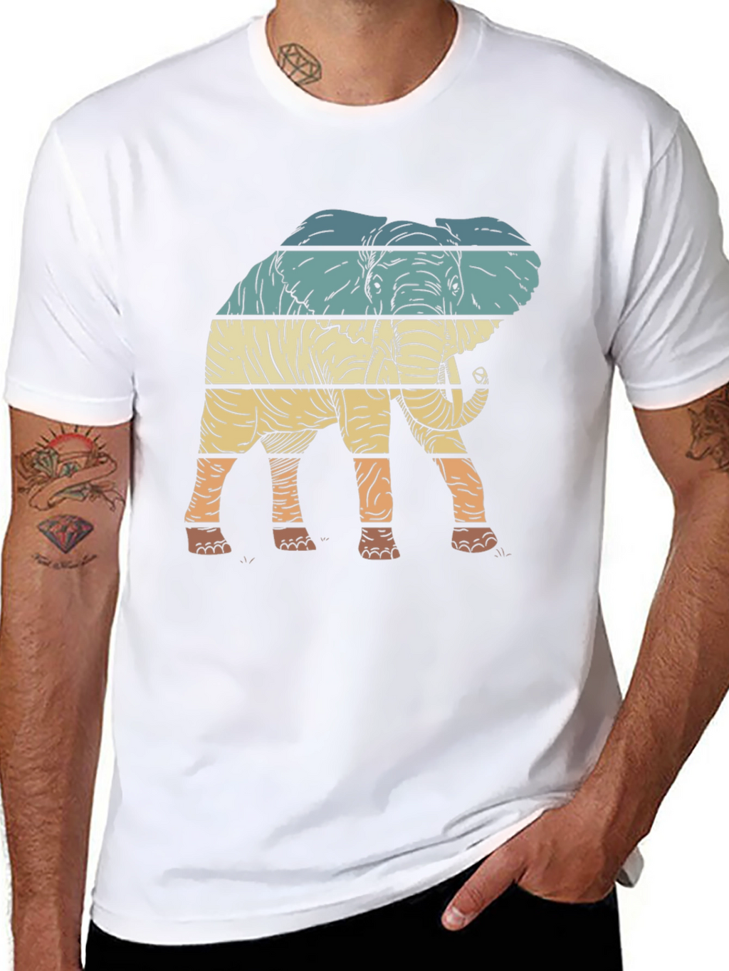 Retro Elephant Graphic Tee