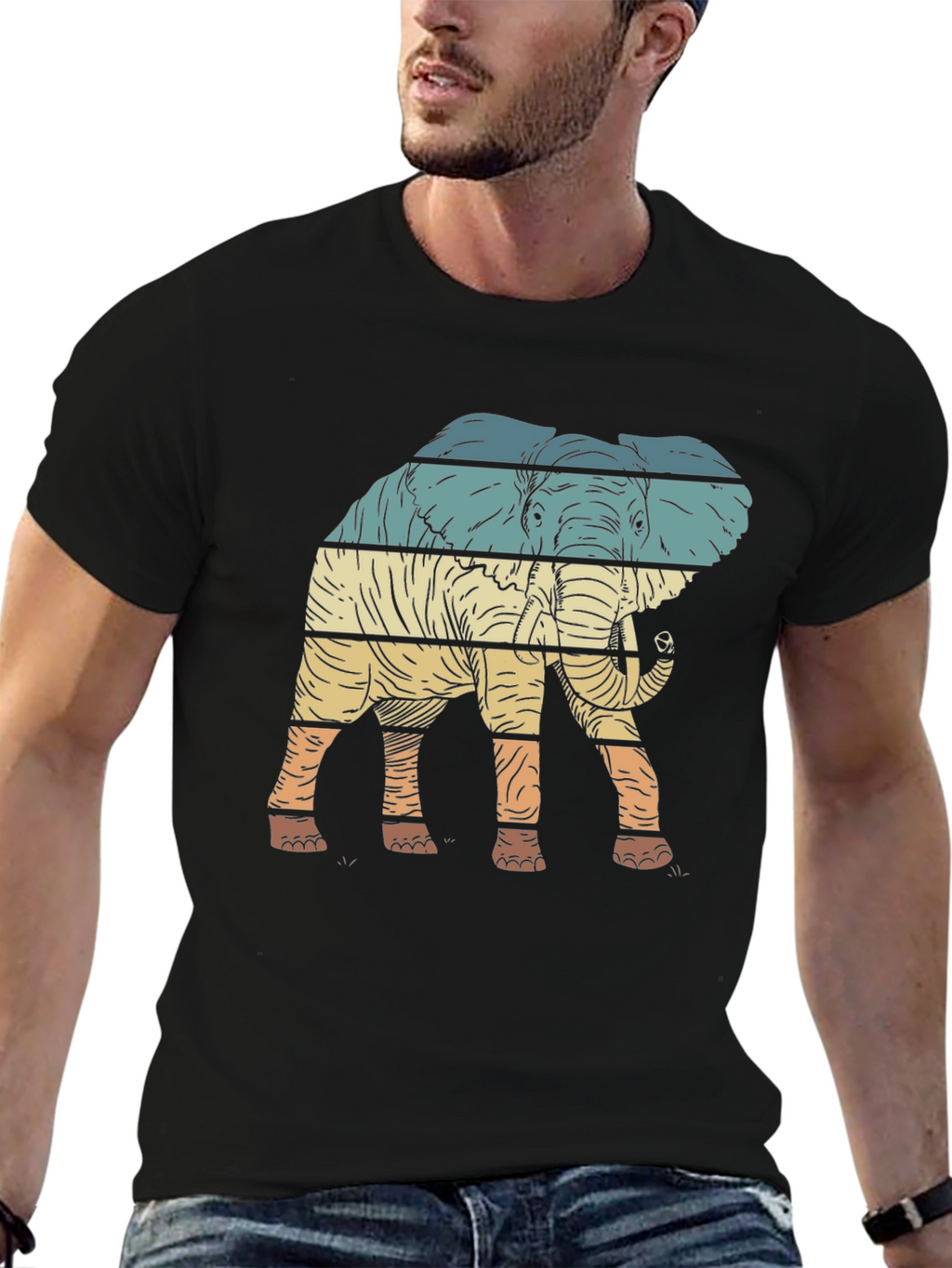 Retro Elephant Graphic Tee