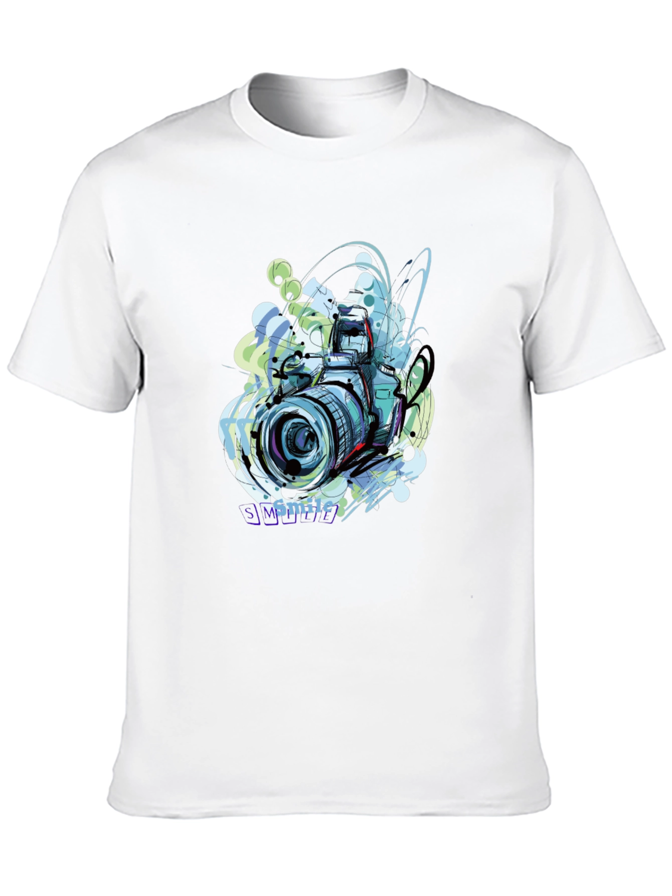 Camera Graphic Print Black T-Shirt