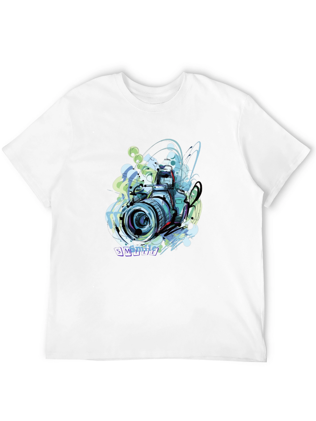 Camera Graphic Print Black T-Shirt