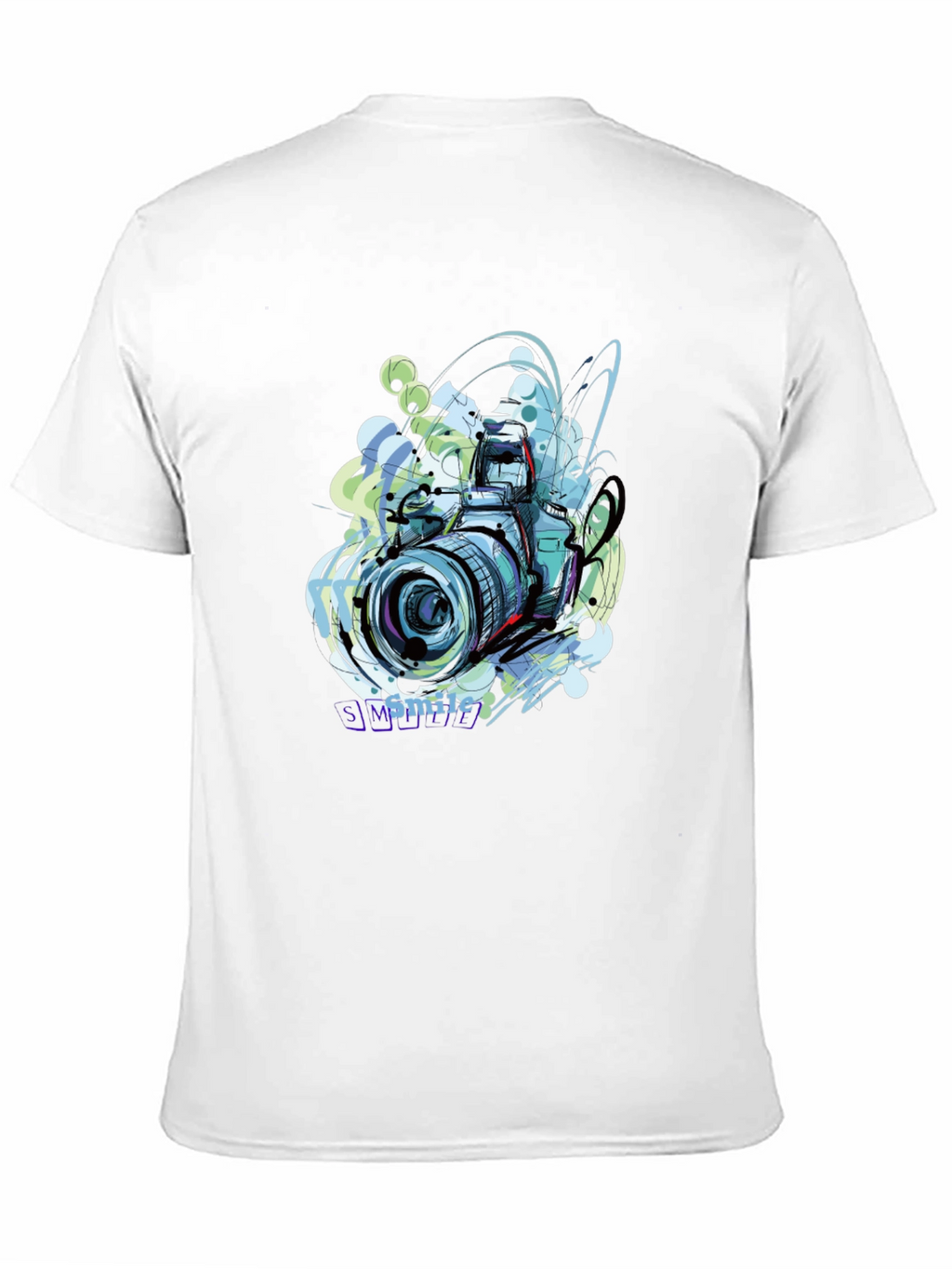 Camera Graphic Print Black T-Shirt