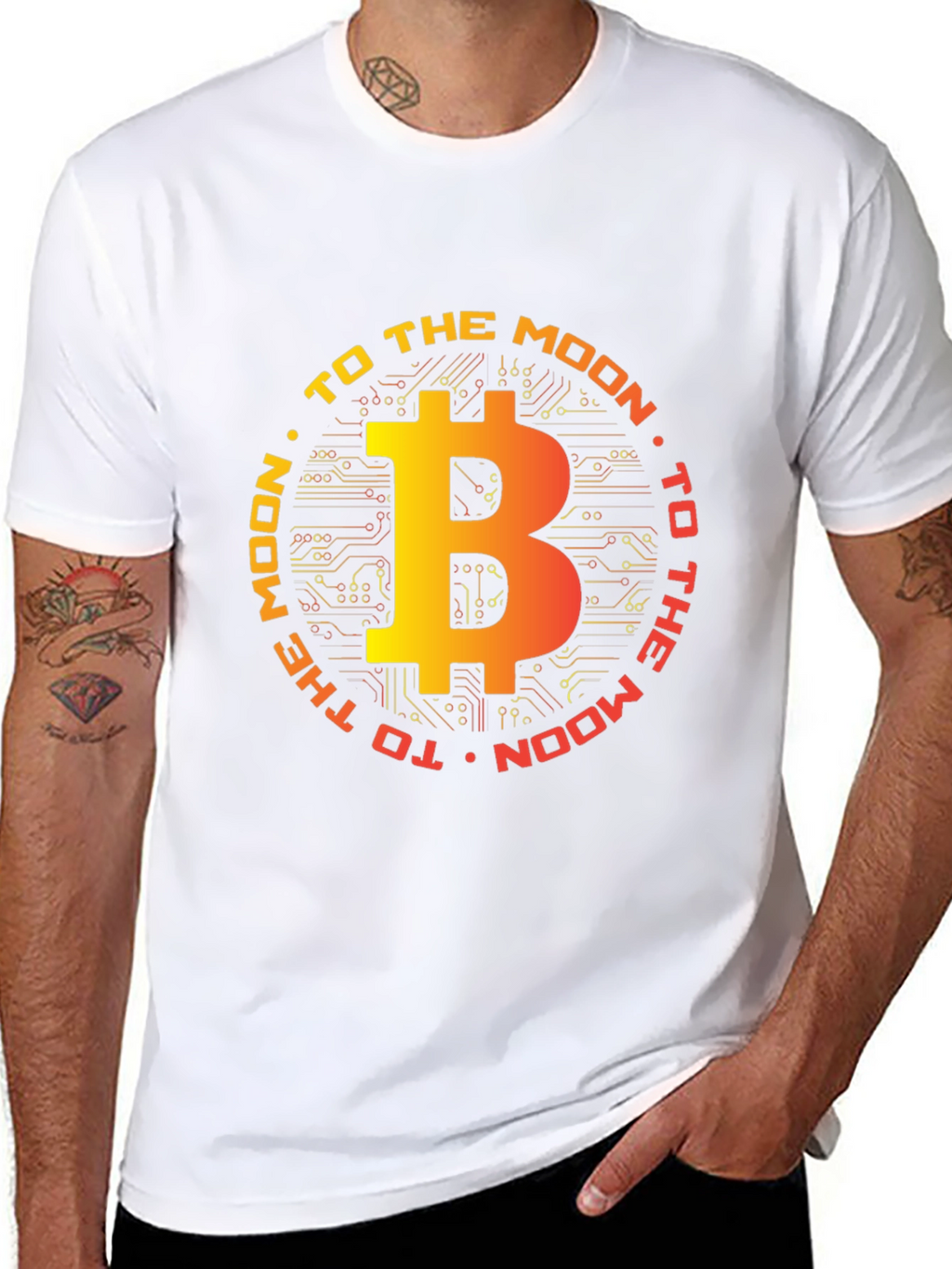 Bitcoin to the Moon Graphic T-Shirt