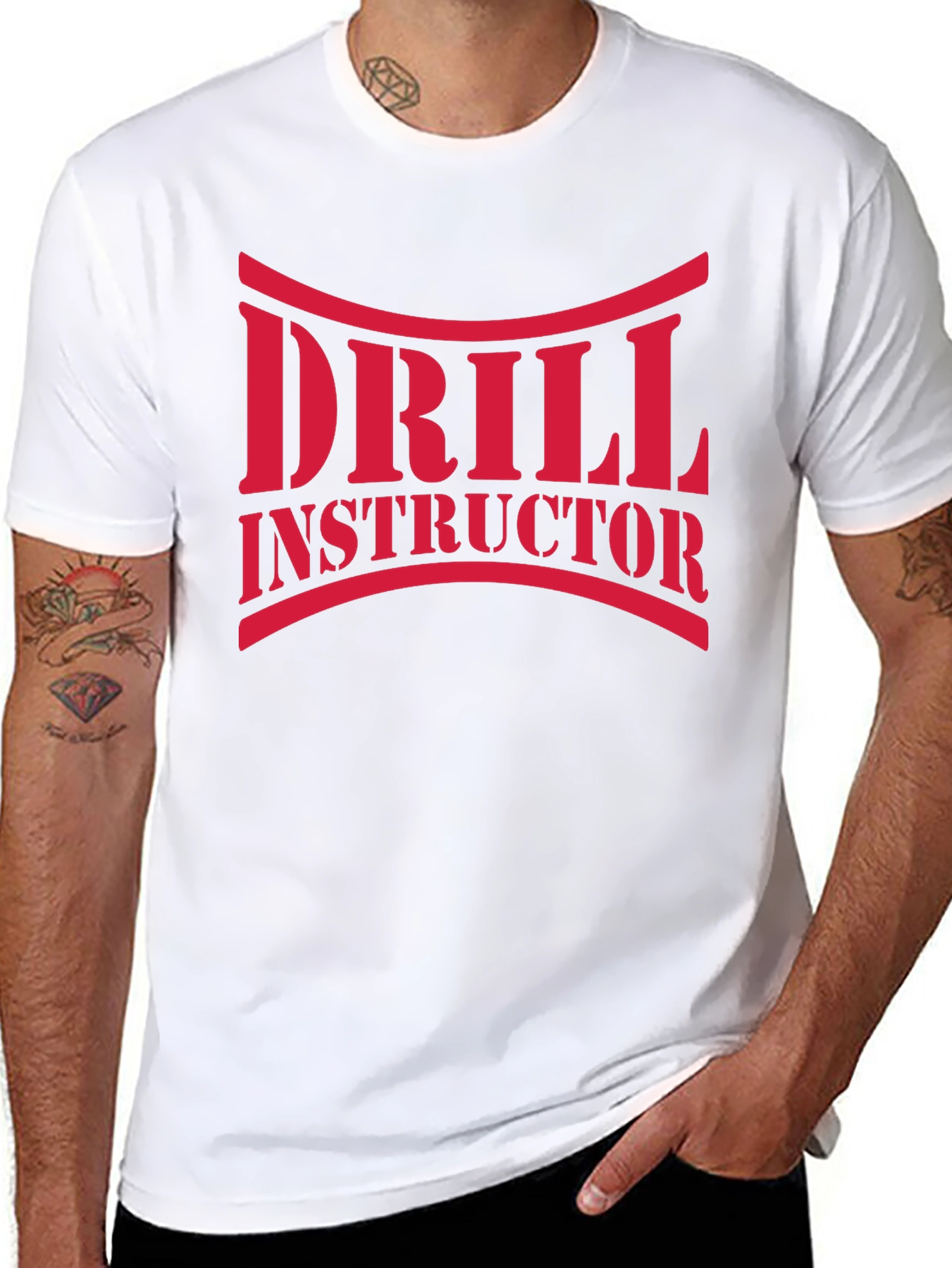 Drill Instructor Graphic Tee - Bold Military Style