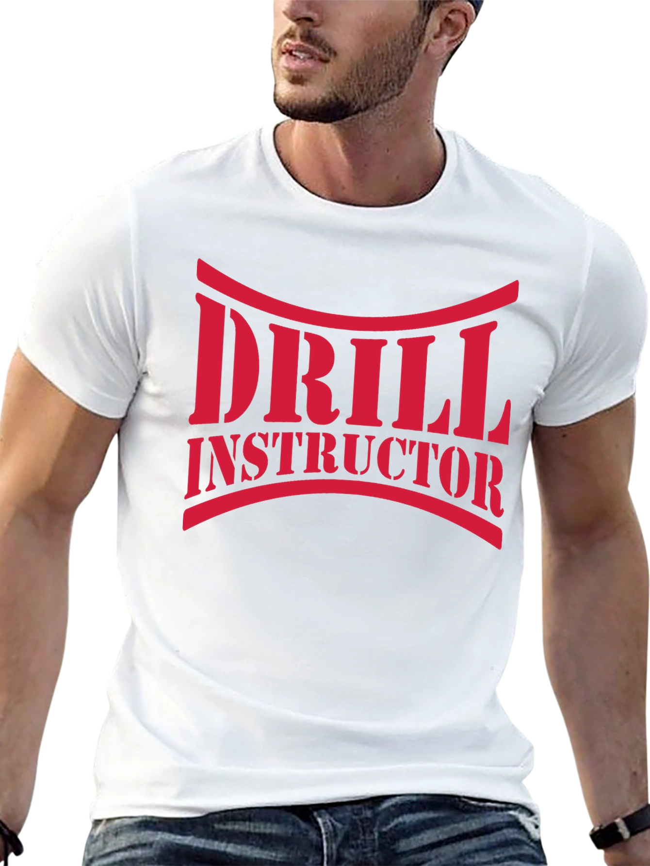 Drill Instructor Graphic Tee - Bold Military Style