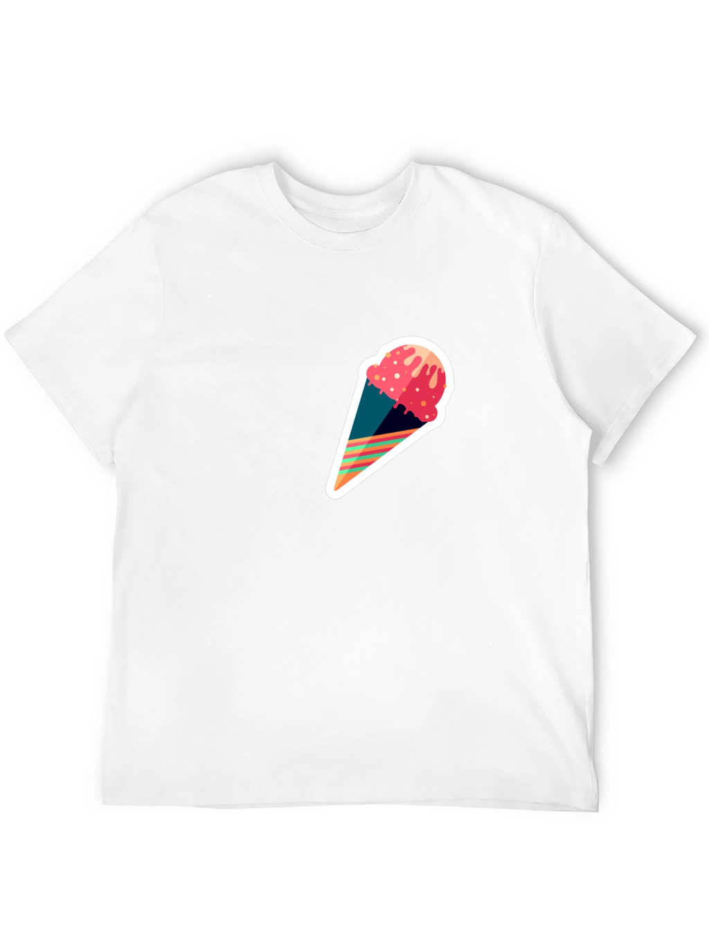 Ice Cream Cone Graphic Tee - Modern Stylish Design
