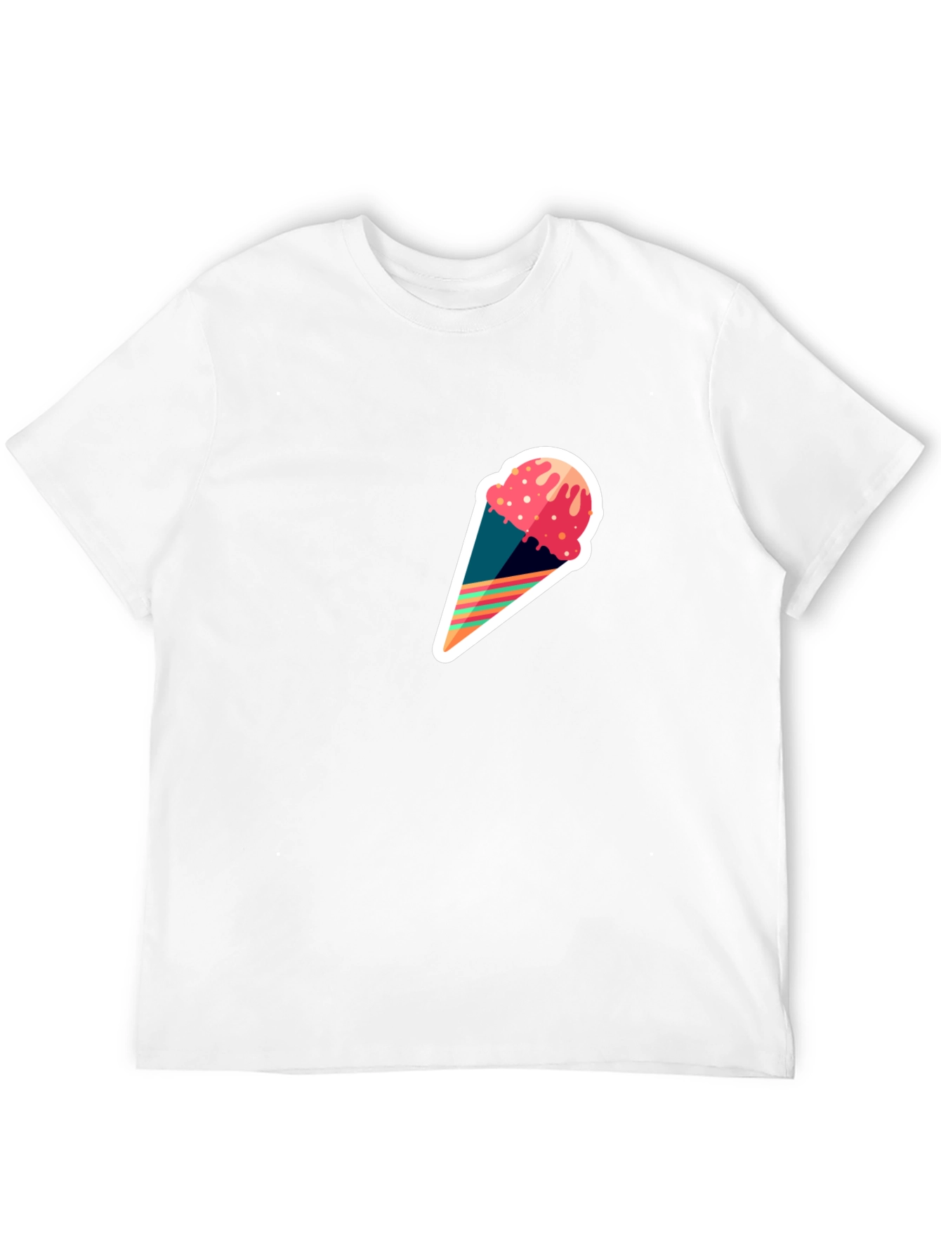 Ice Cream Cone Graphic Tee - Modern Stylish Design