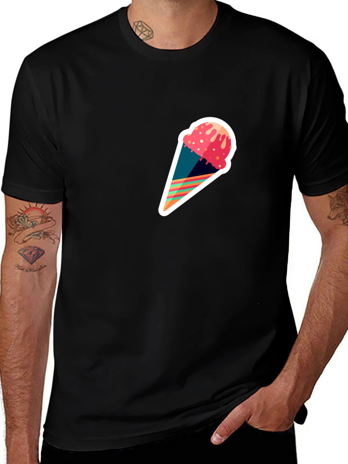 Ice Cream Cone Graphic Tee - Modern Stylish Design