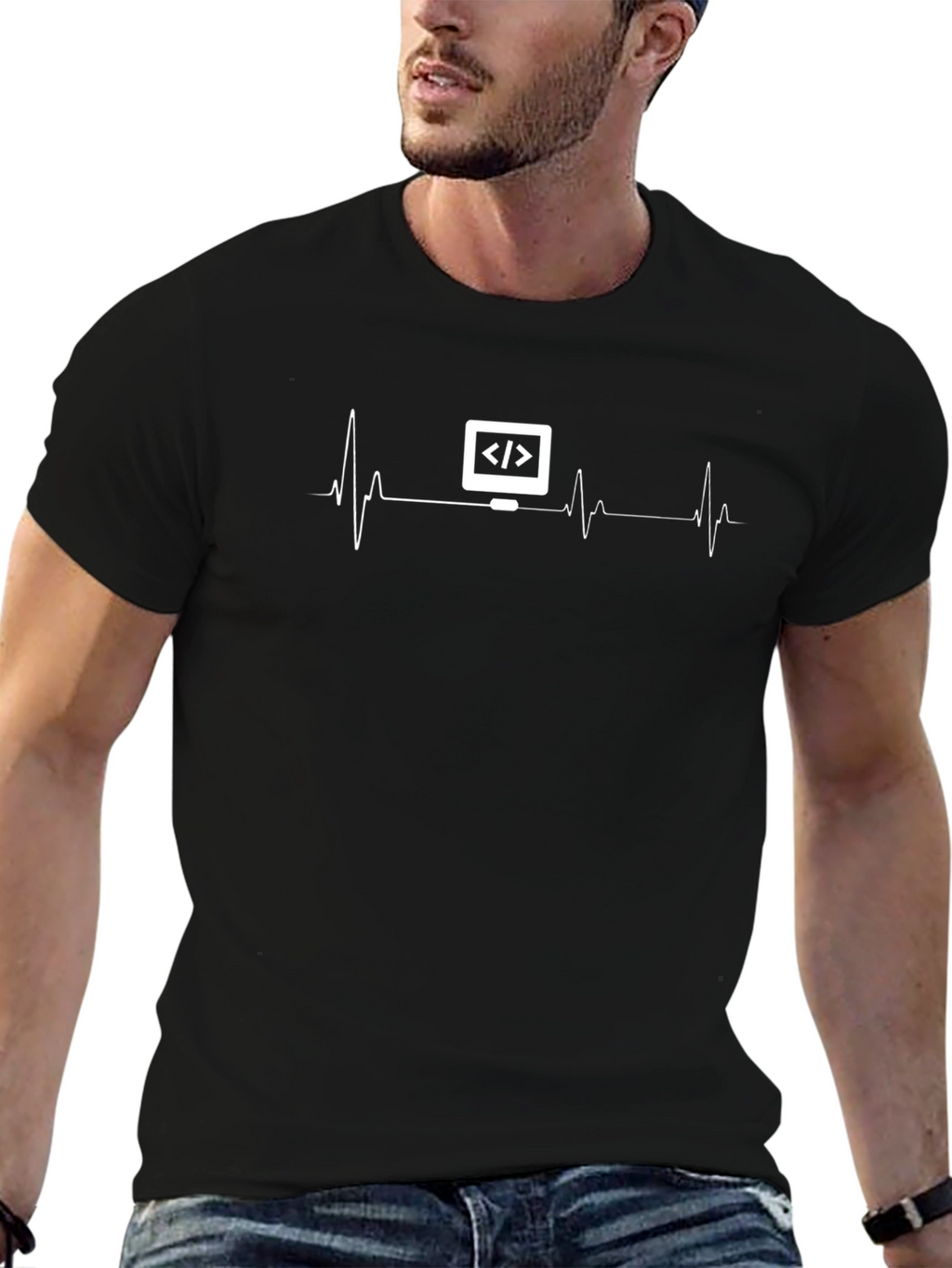 Coder Heartbeat T-Shirt - Programming Life
