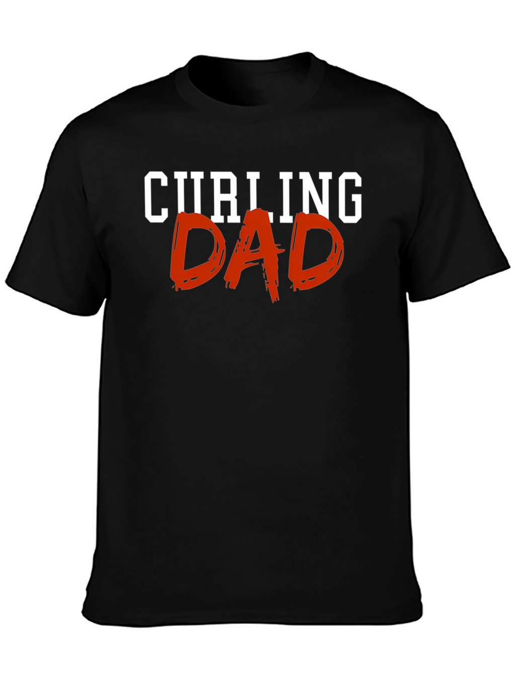 Curling Dad Graphic T-Shirt - Black