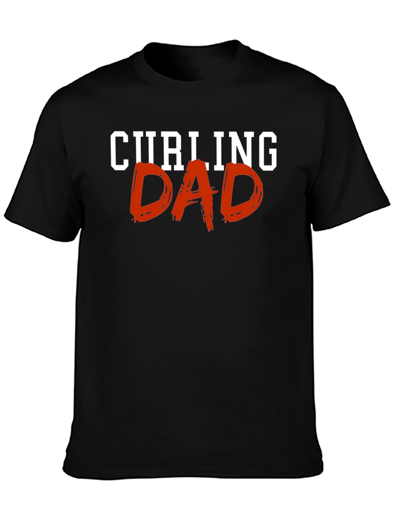 Curling Dad Graphic T-Shirt - Black