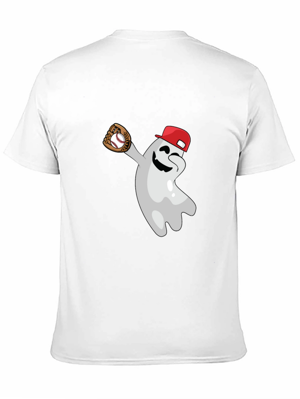 Baseball Ghost Graphic Tee - Funny Halloween Shirt
