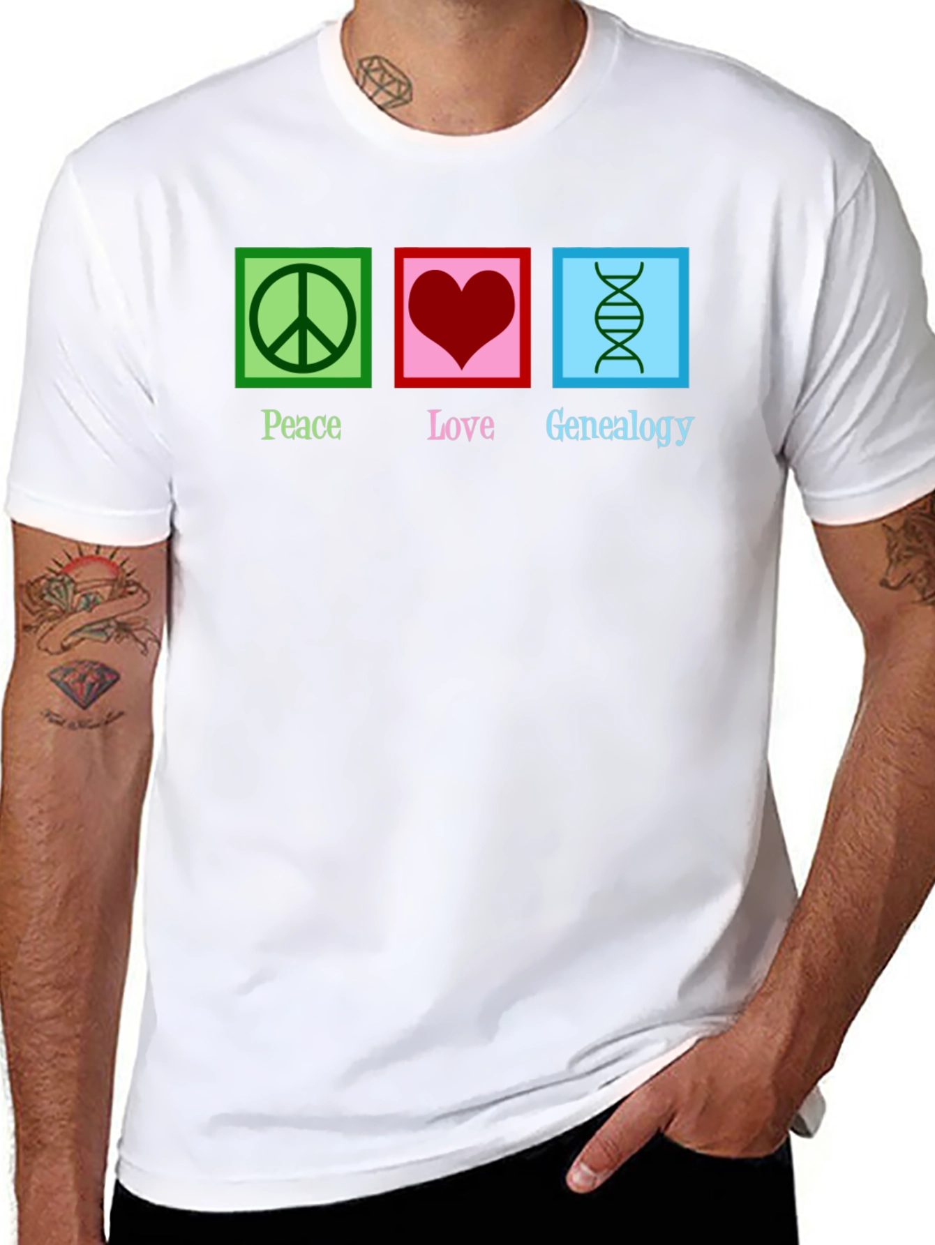 Peace Love Genealogy T-Shirt