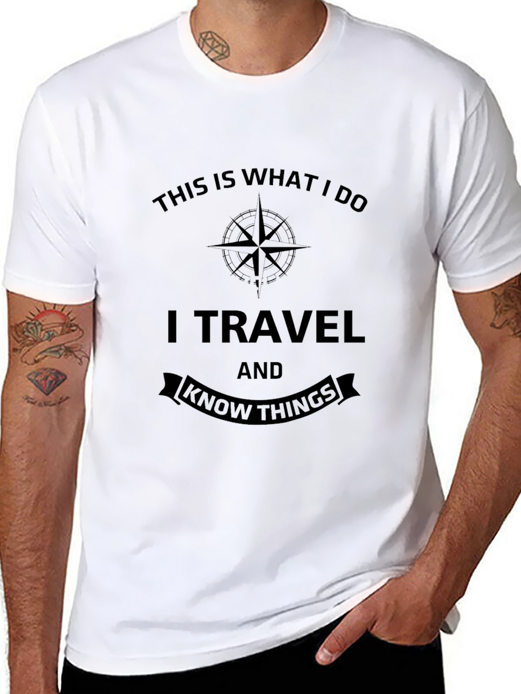 Travel & Knowledge Black T-Shirt