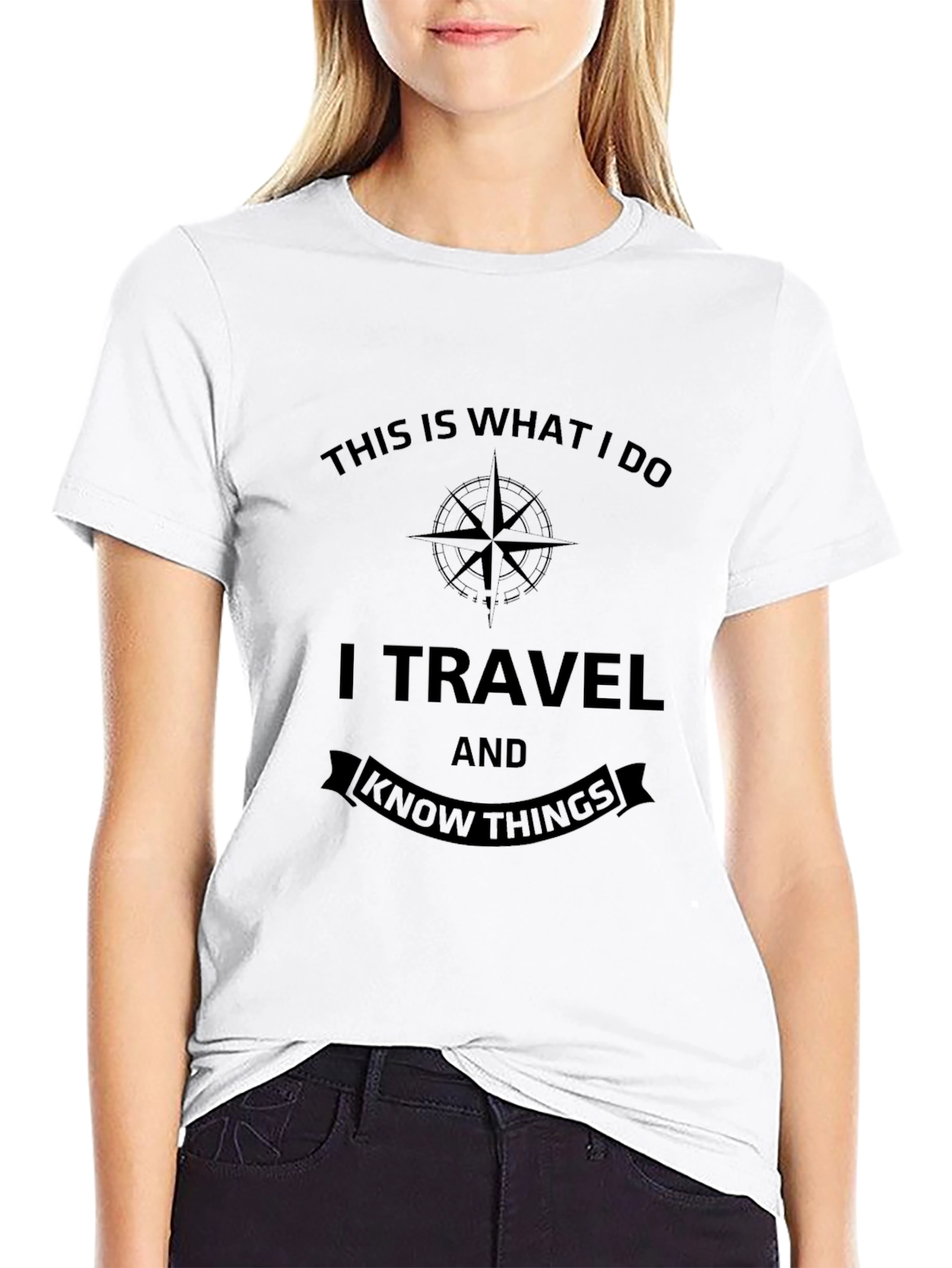 Travel & Knowledge Black T-Shirt