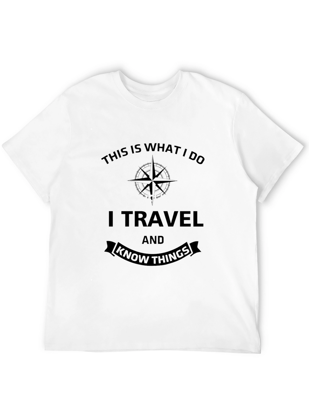Travel & Knowledge Black T-Shirt