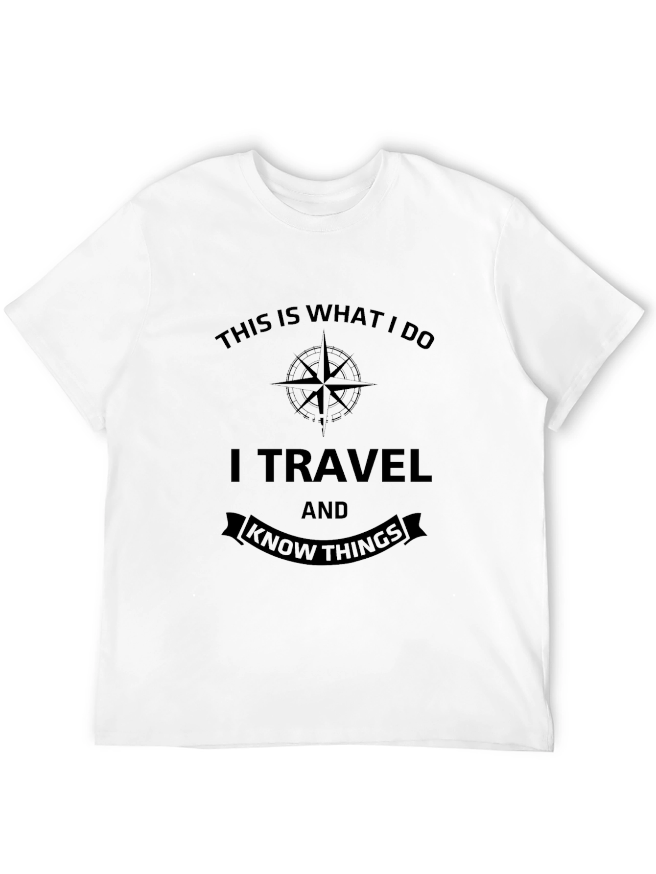 Travel & Knowledge Black T-Shirt