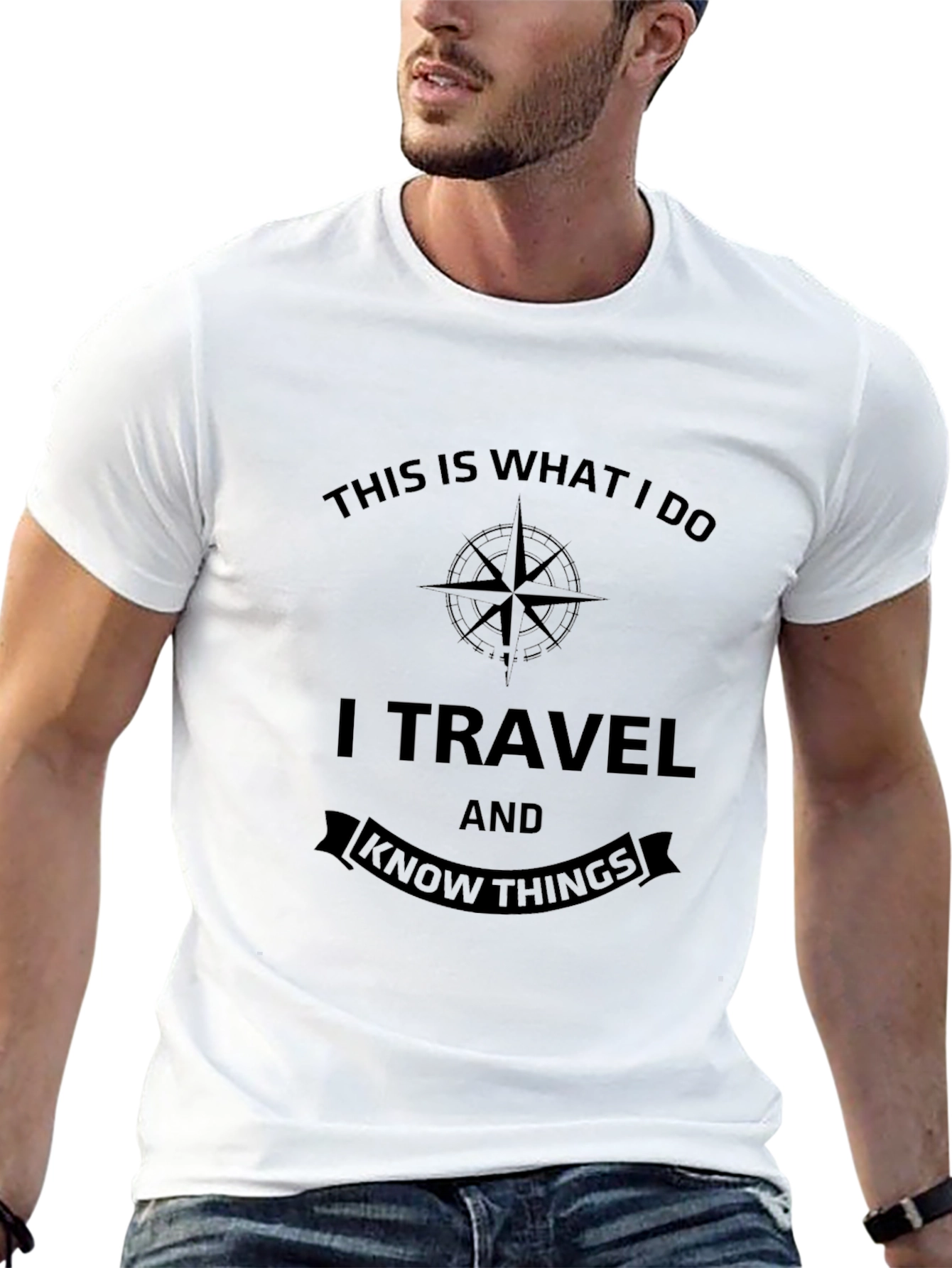 Travel & Knowledge Black T-Shirt