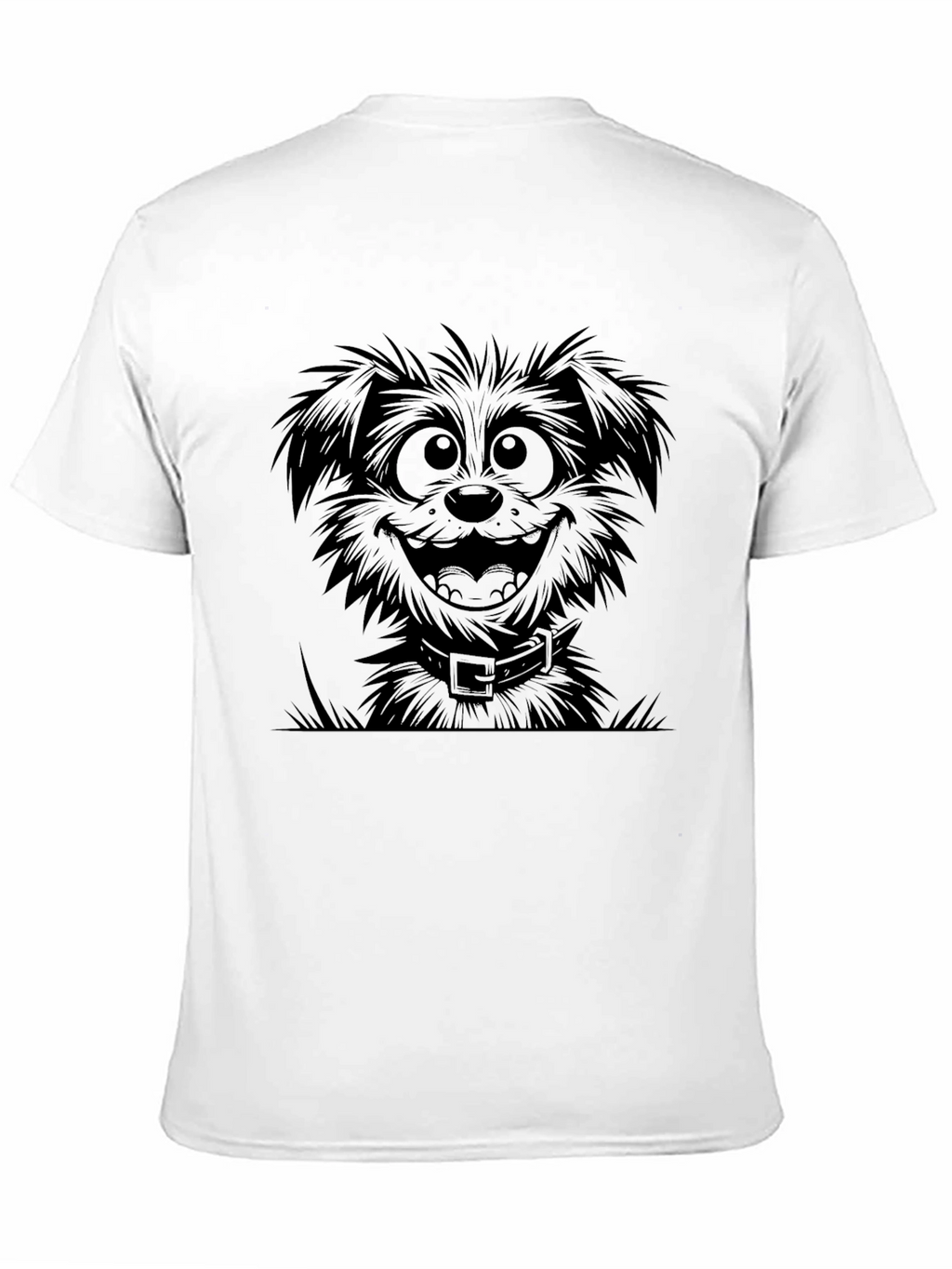 Cartoon Dog Black T-Shirt
