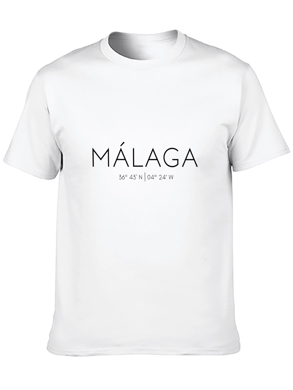 Malaga Coordinates Black T-Shirt