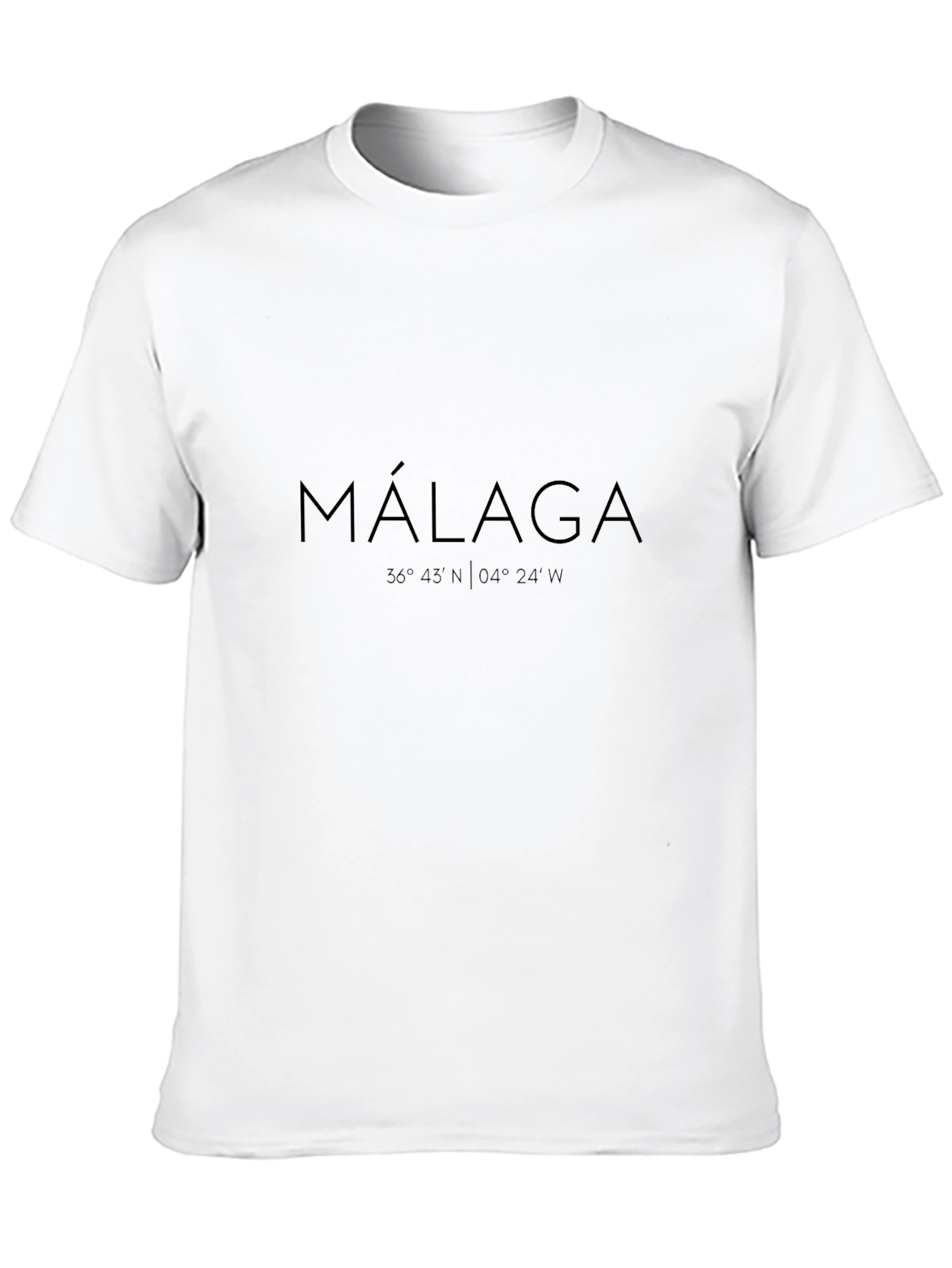 Malaga Coordinates Black T-Shirt