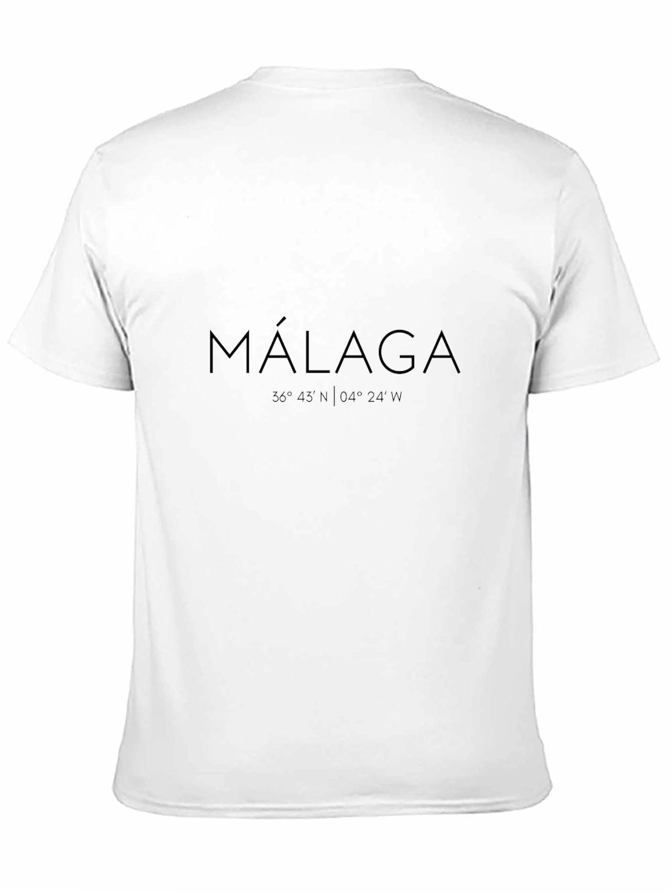 Malaga Coordinates Black T-Shirt
