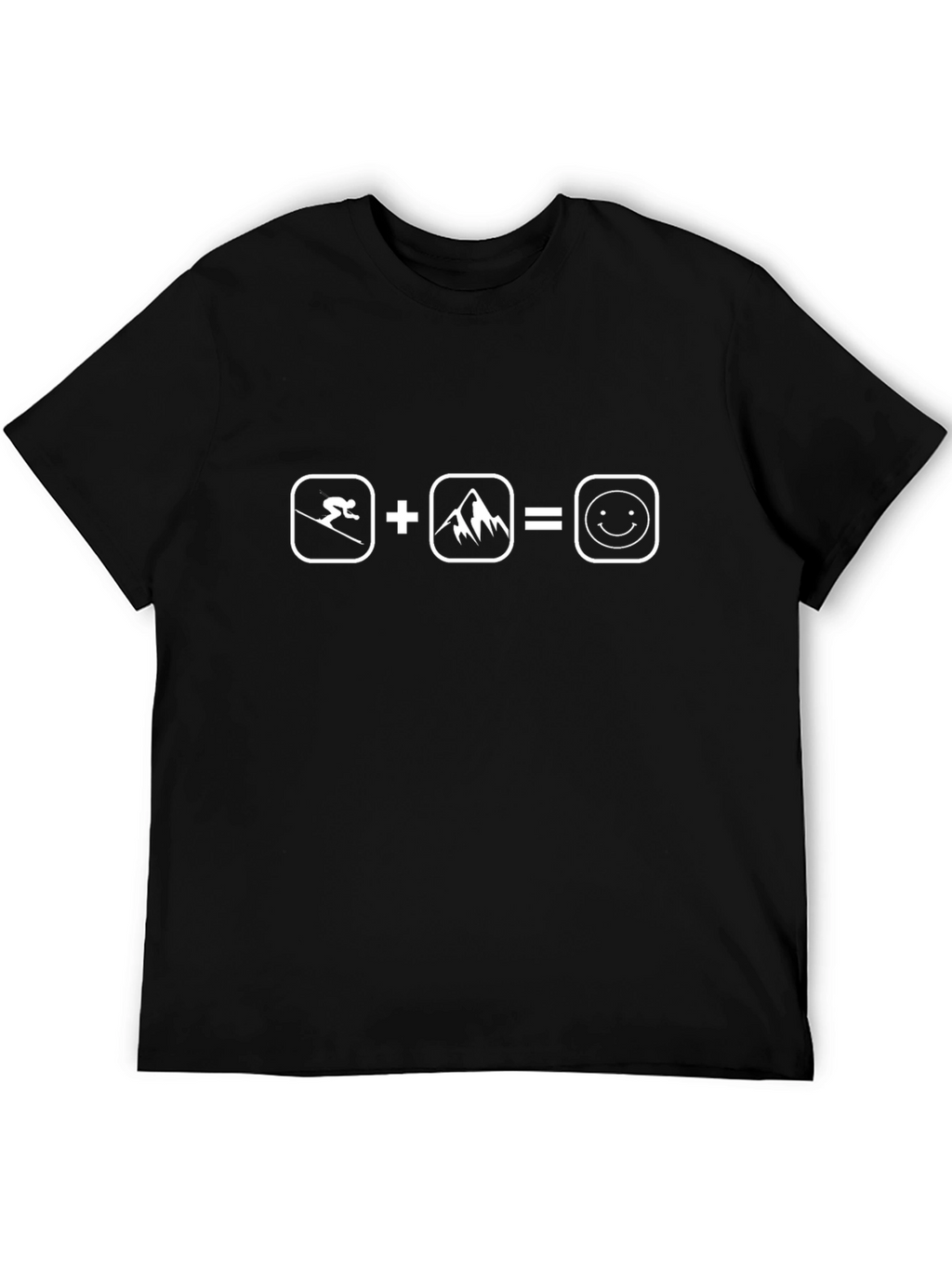 Ski Mountain Happy Face T-Shirt