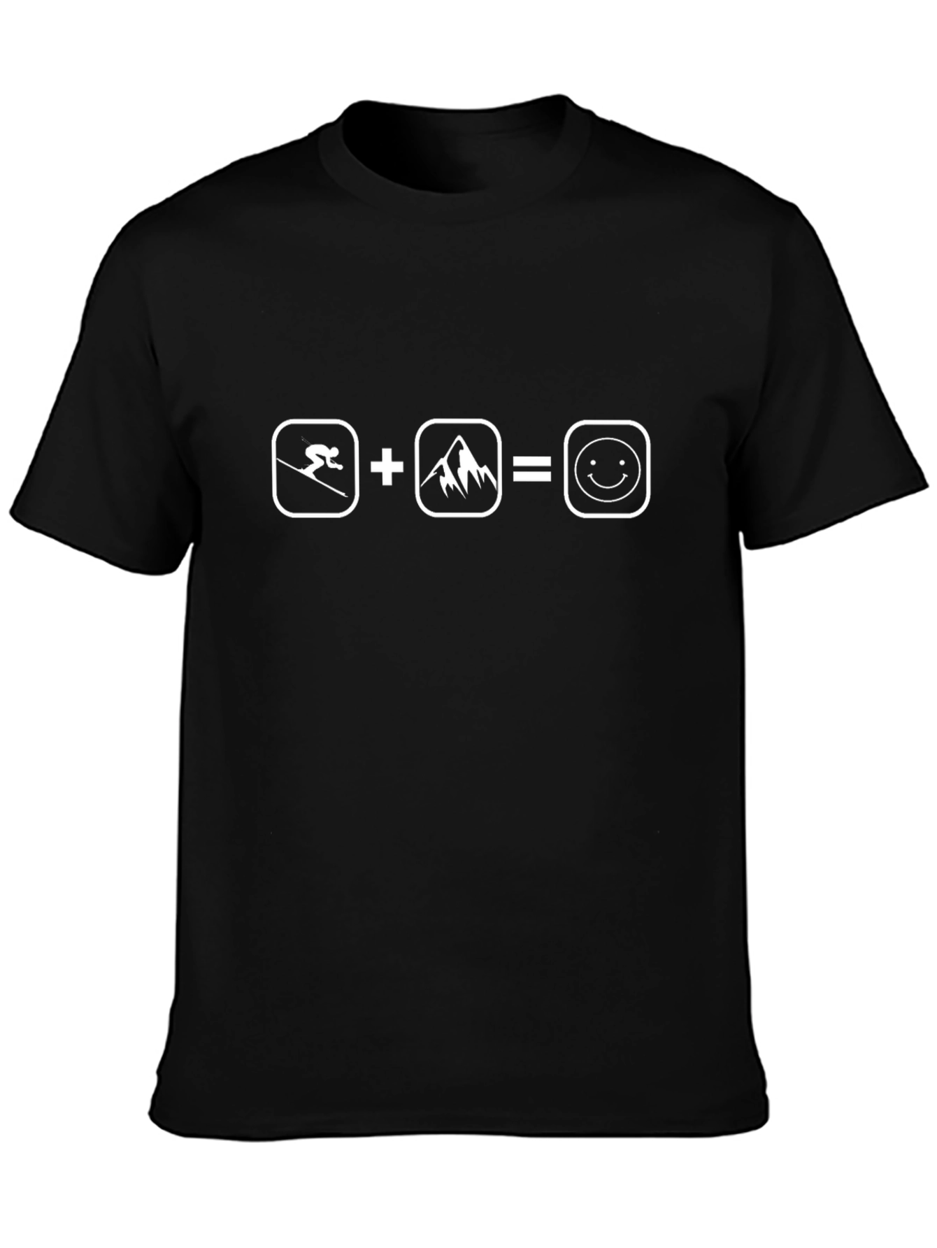 Ski Mountain Happy Face T-Shirt
