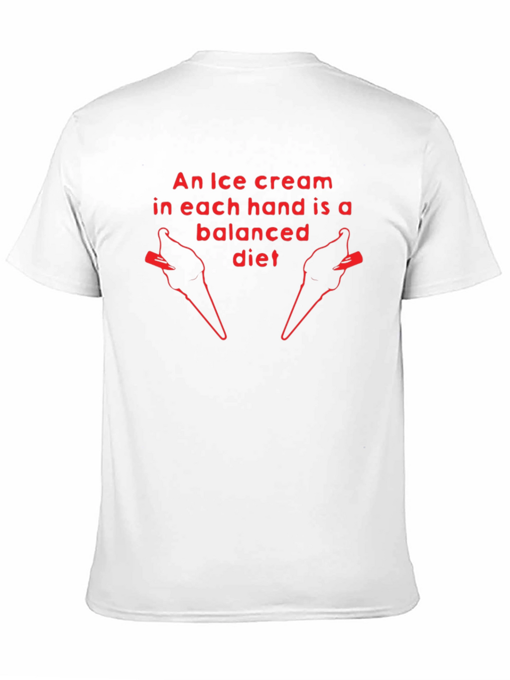 Ice Cream Balanced Diet Graphic T-Shirt