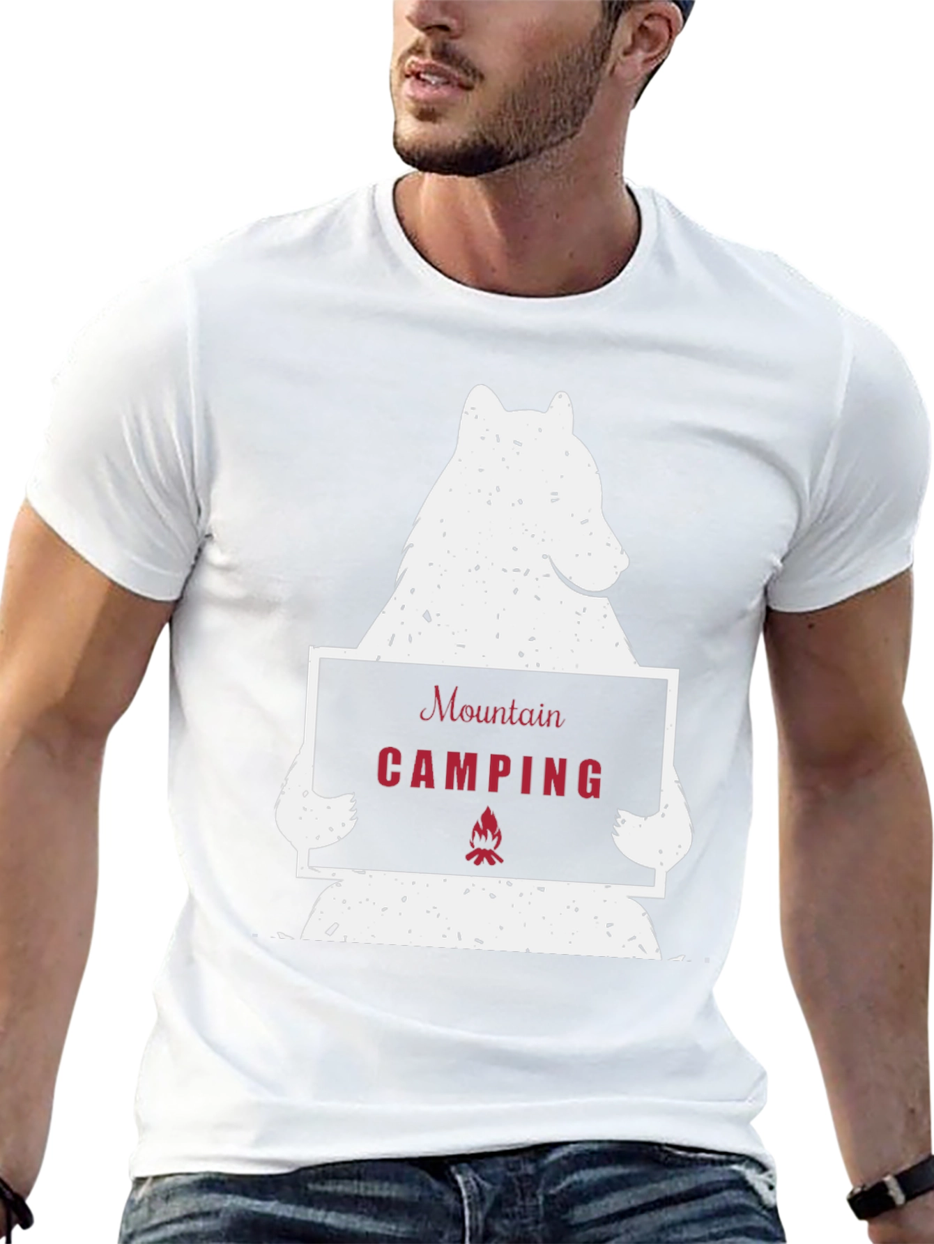 Mountain Camping Bear Graphic Tee
