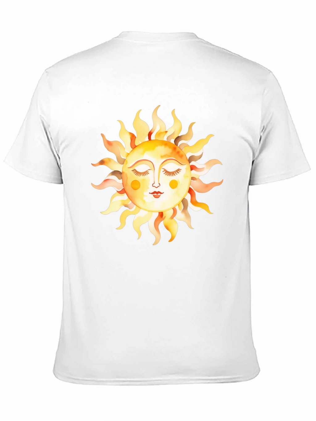 Boho Sun Graphic Tee - Soft Black Cotton T-Shirt