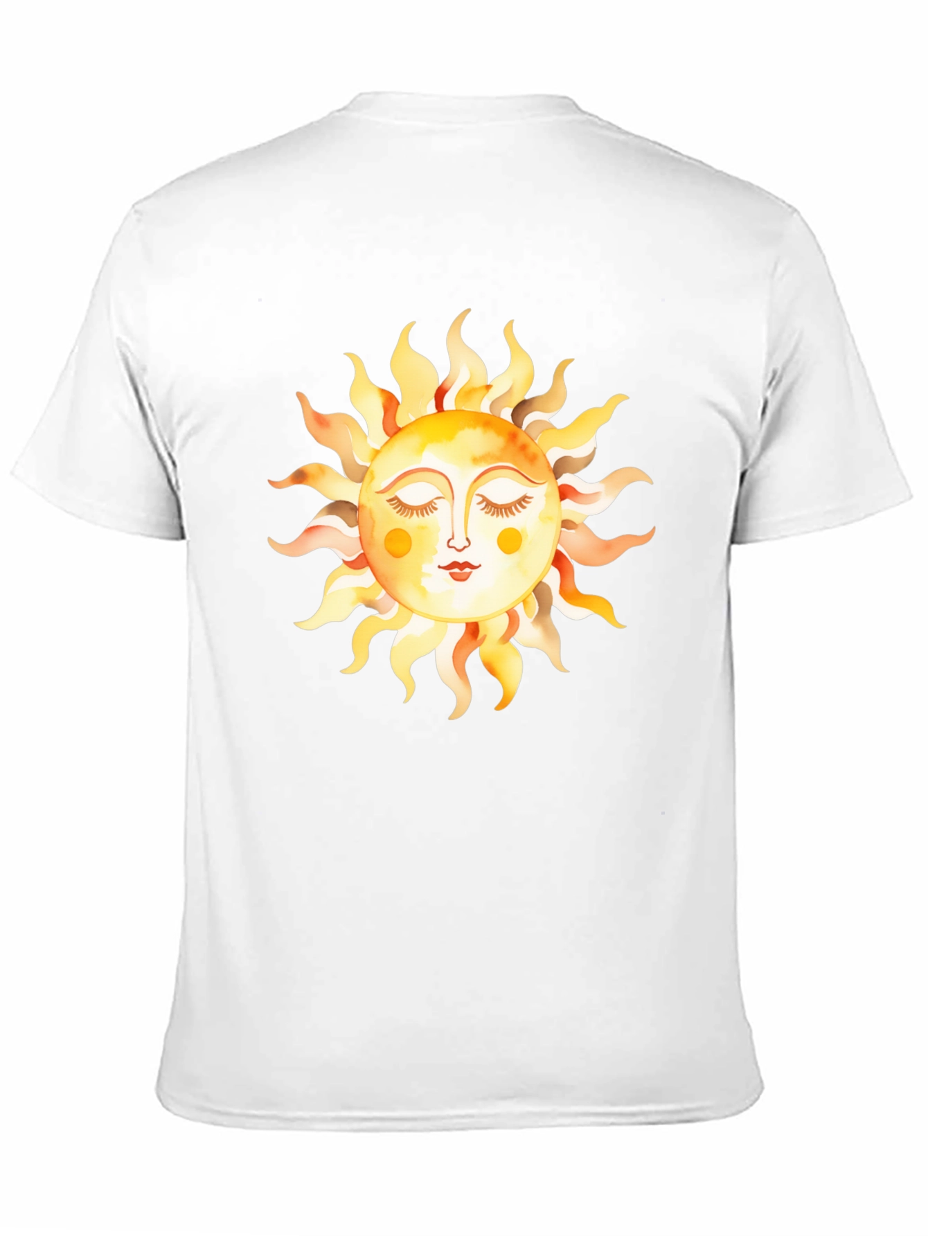 Boho Sun Graphic Tee - Soft Black Cotton T-Shirt