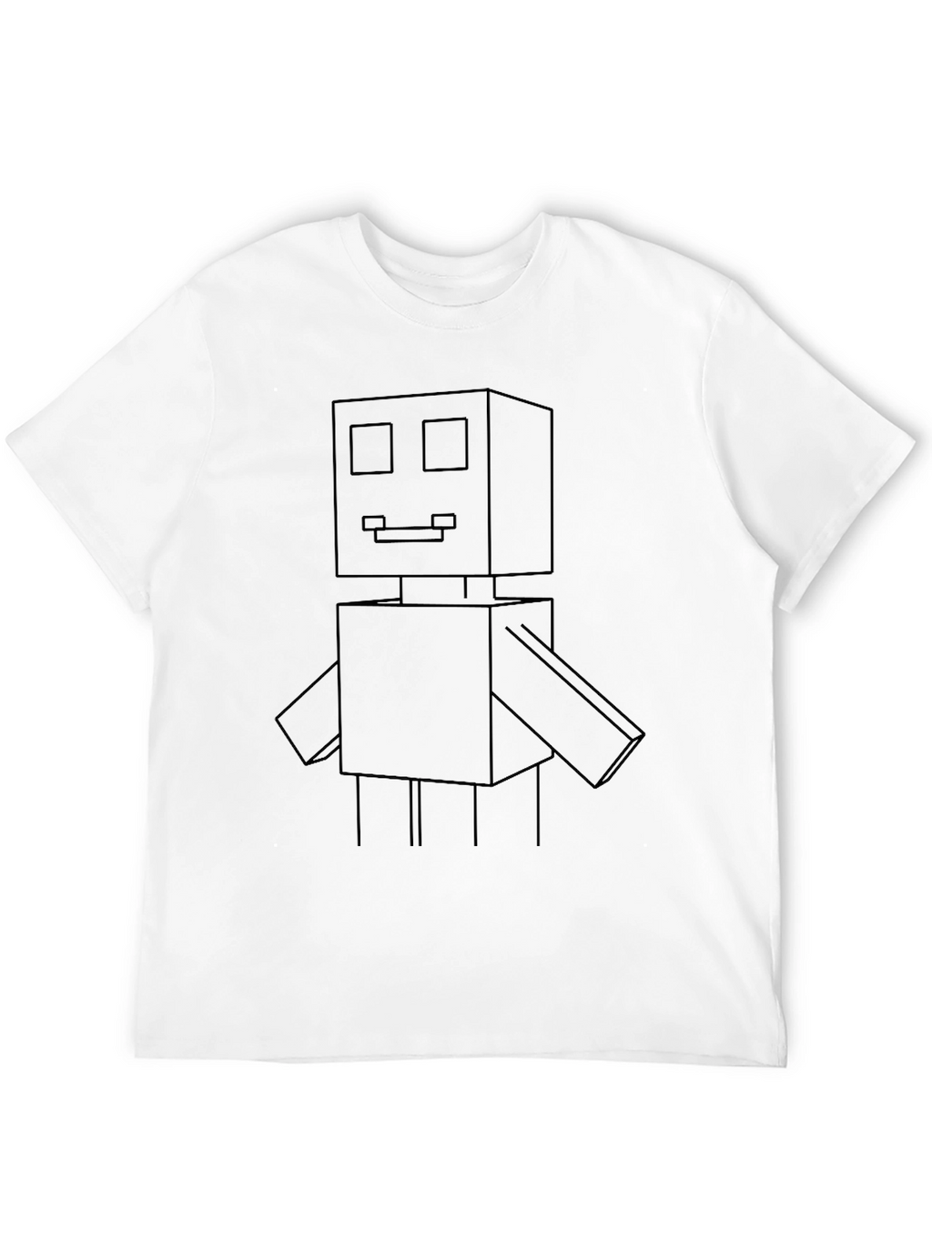 Geometric Robot Graphic Tee - Unique Design