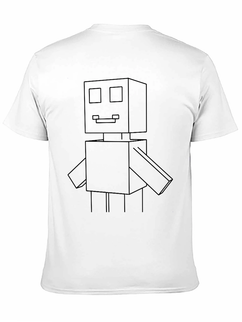 Geometric Robot Graphic Tee - Unique Design